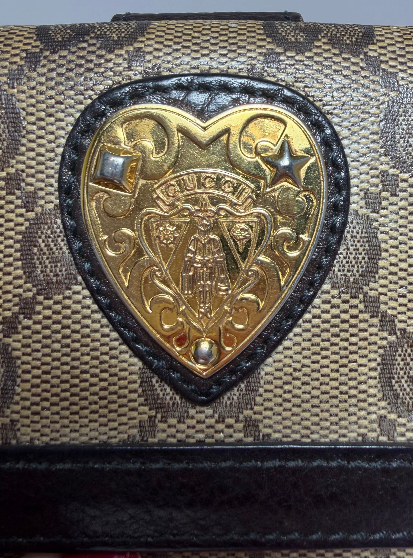 Gucci GG Babouska Canvas & leather compact wallet