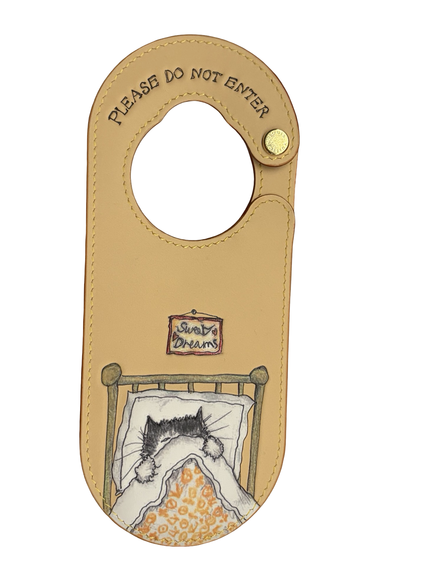Louis Vuttiom Grace Coddington Collab Sleeping Cat “Do not disturb/enter” Bag Charm comes w/box