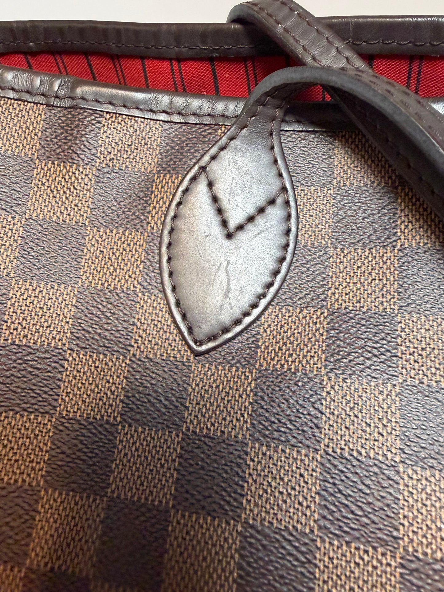 Louis Vuitton Neverfull MM Damier Ebene Tote w/Dust Bag