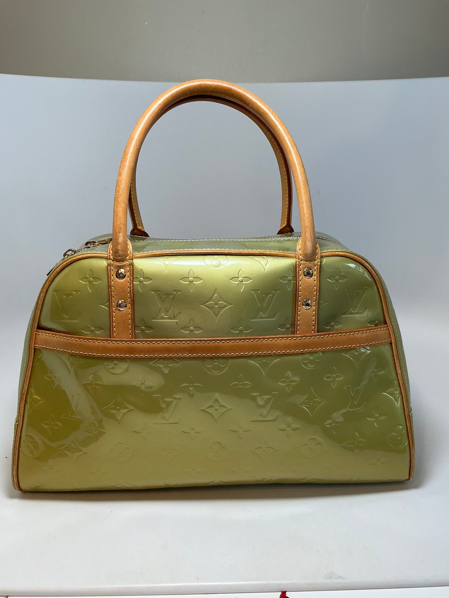 Louis Vuitton Monogram Green Vernis Tompkins Square Bag