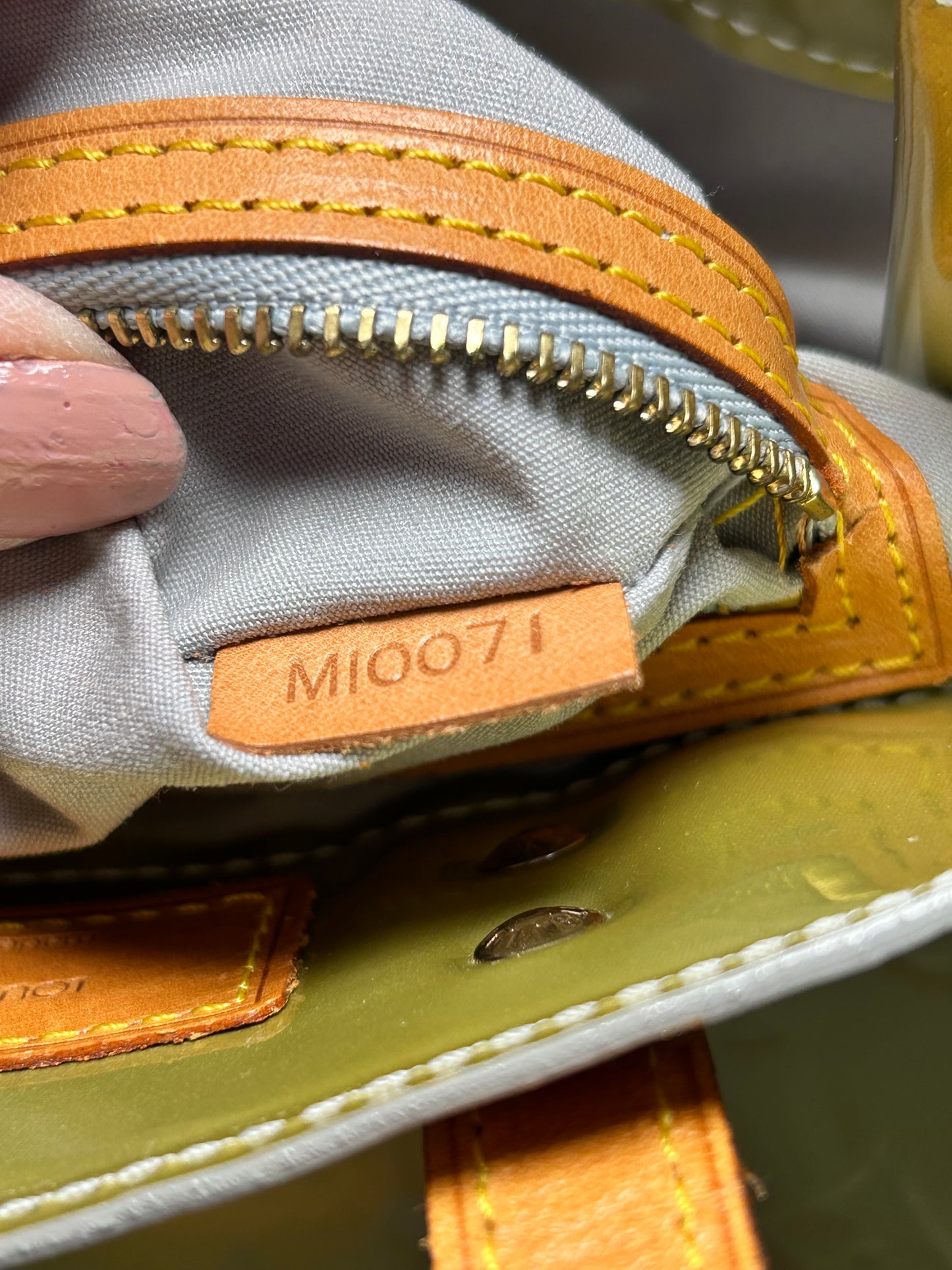 Louis Vuitton Reade PM Pistachio Green Vernis Leather Monogram Mini Tote