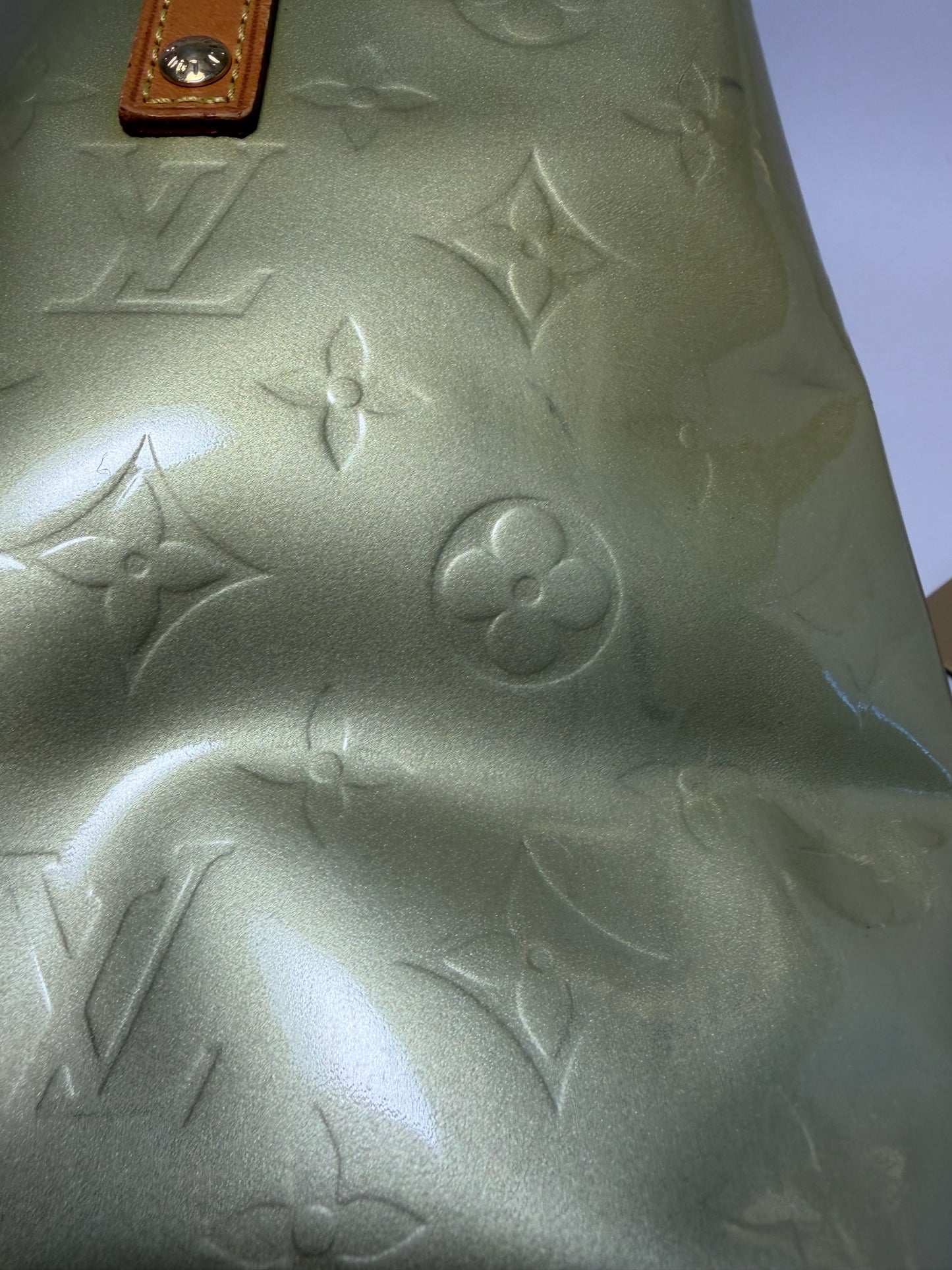 Louis Vuitton Reade PM Pistachio Green Vernis Leather Monogram Mini Tote