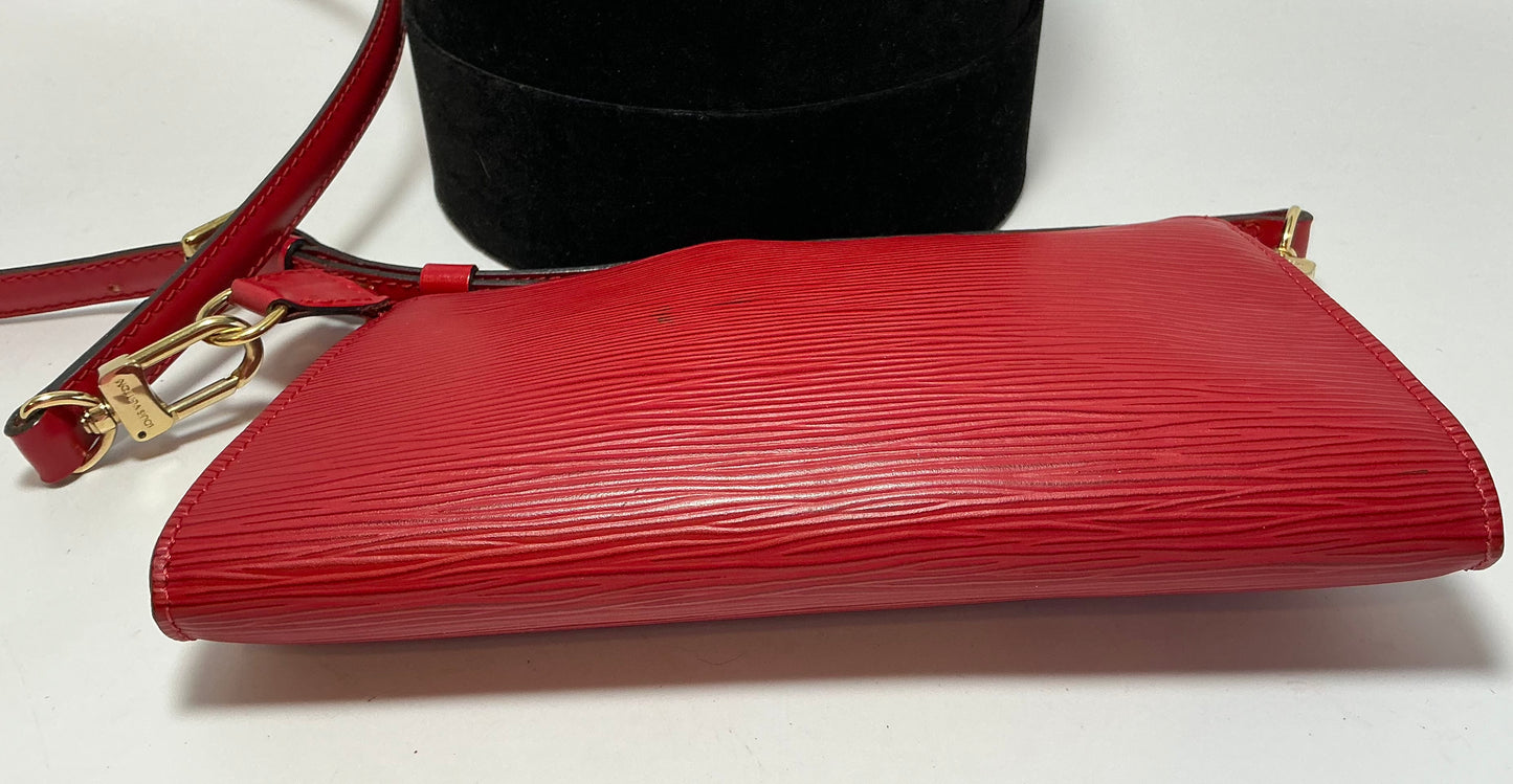 Louis Vuitton Accessories Pouch Pochette Crossbody Red Epi Leather