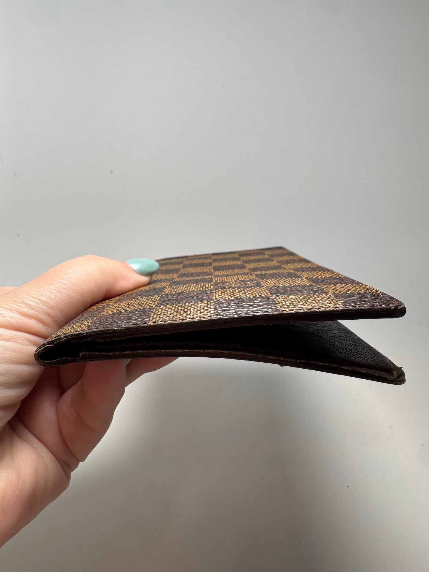 Louis Vuitton Damier Ebene Porte Valeurs Wallet/Passport Cover- Fair Condition Centenaire Edition