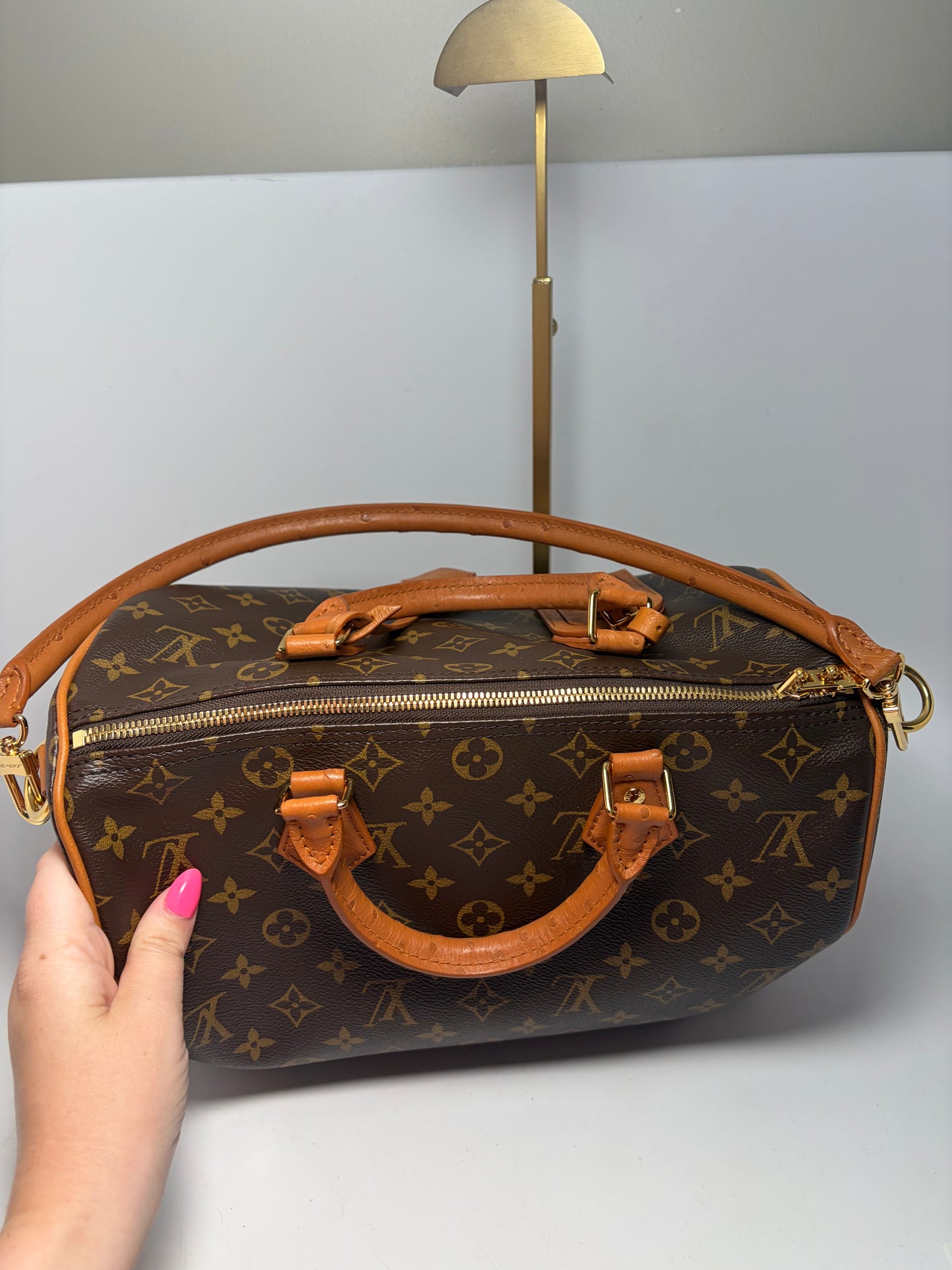 Louis Vuitton Speedy Soft 30 Boho w/Ostrich Leather