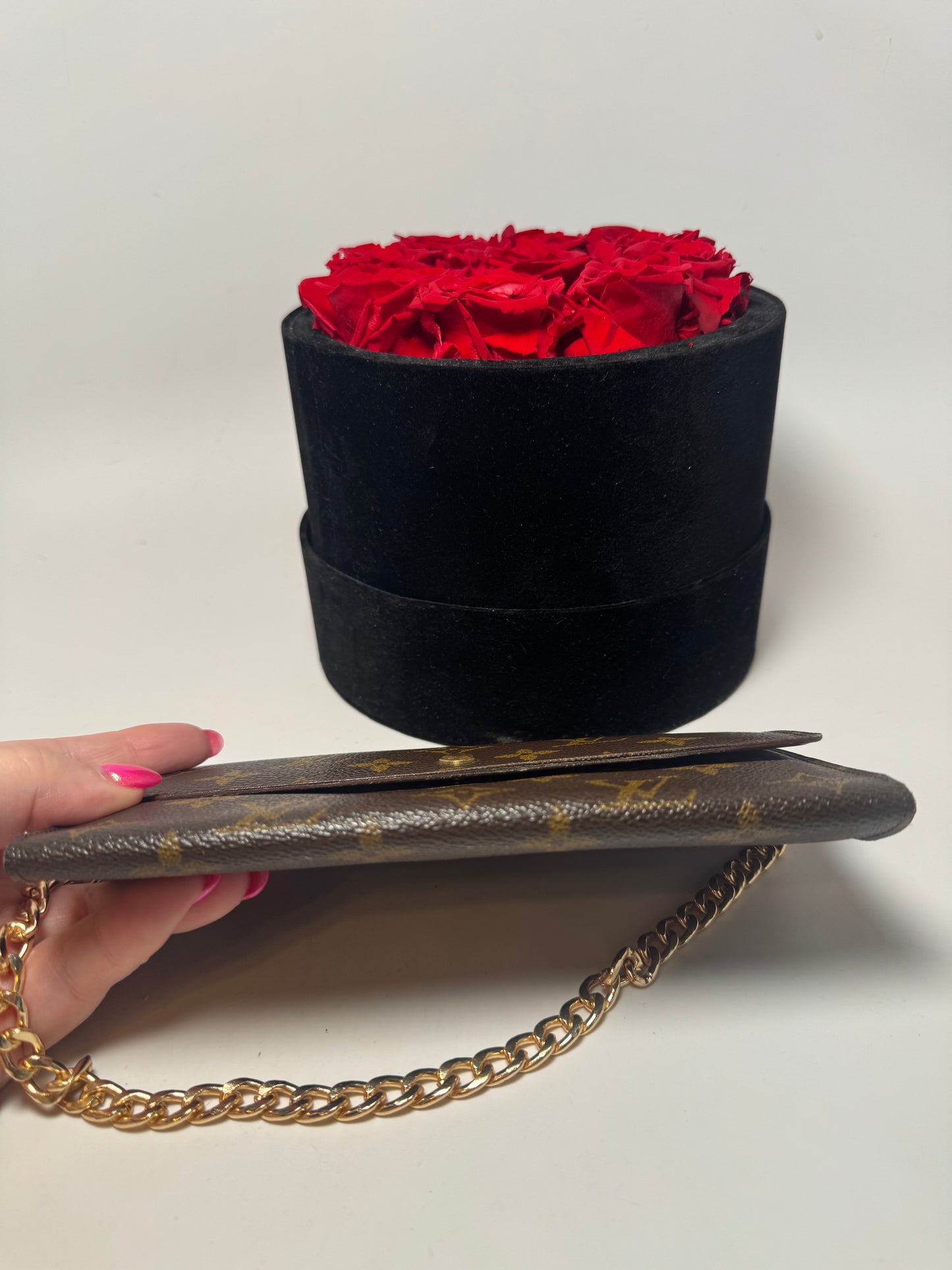 Louis Vuitton Sarah Trifold Monogram Wallet on Chain