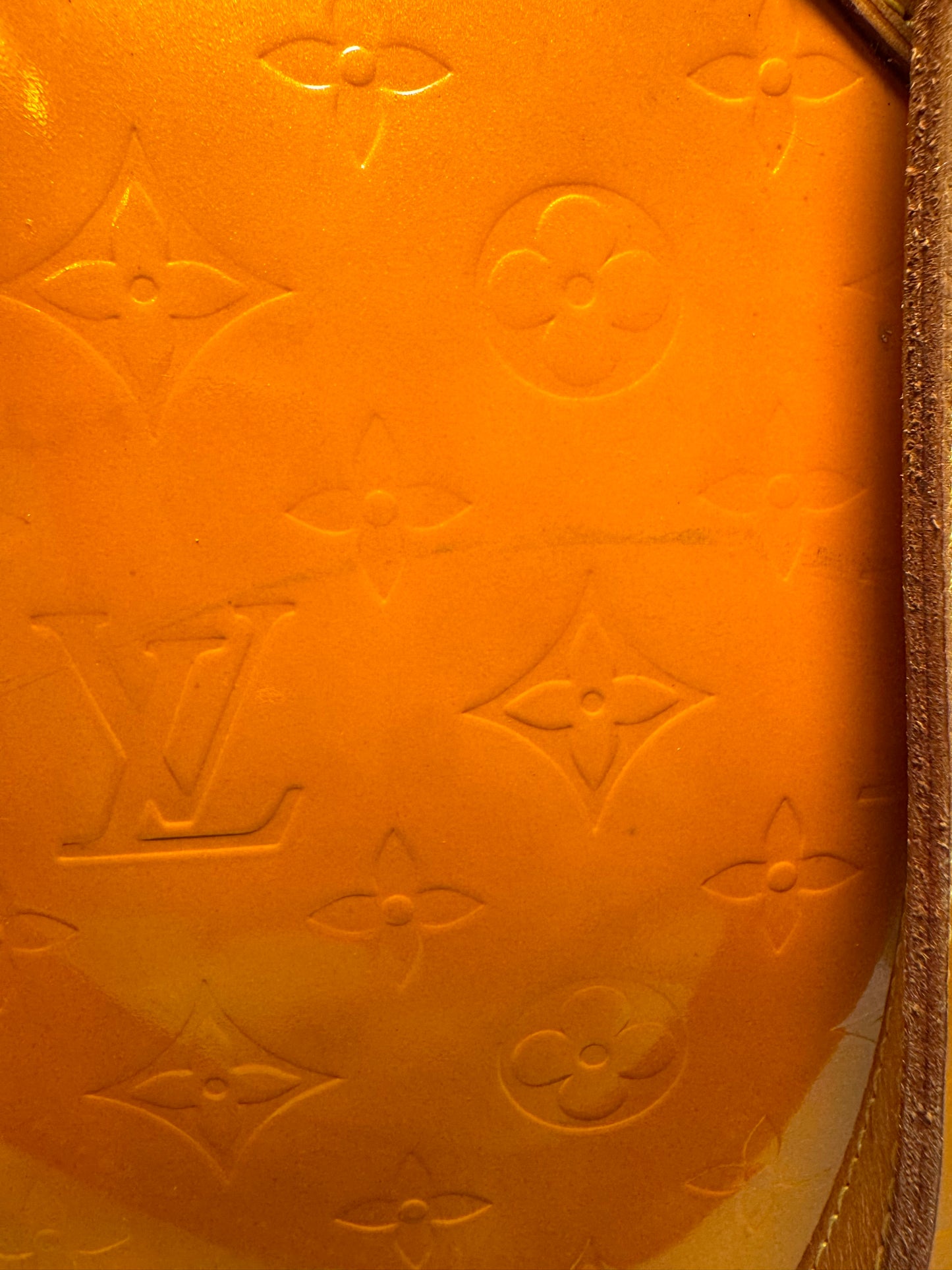 Louis Vuitton Sunset Orange Vernis Monogram Houston Tote