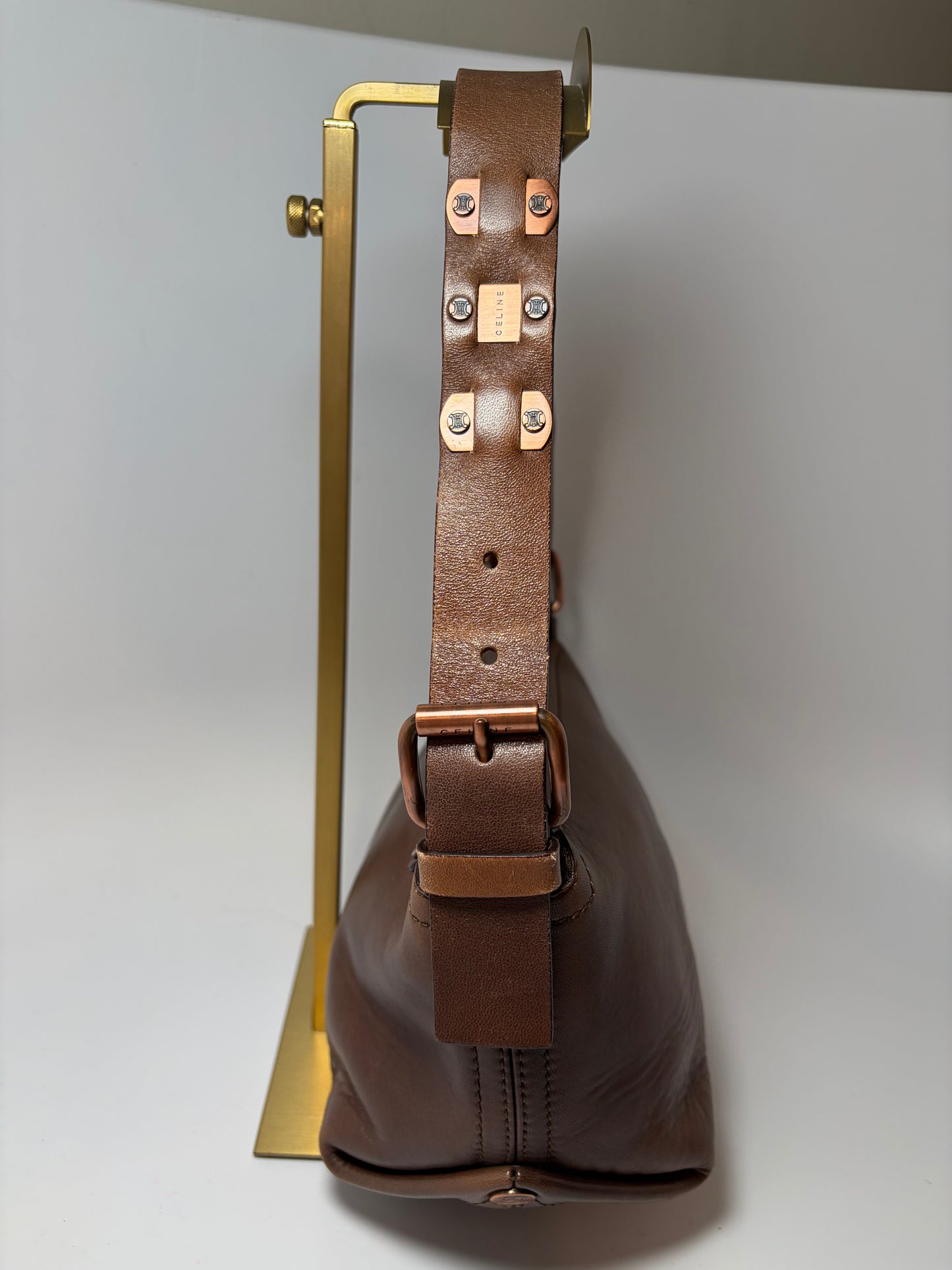 Vintage Celine Leather Shoulder Bag w/COA