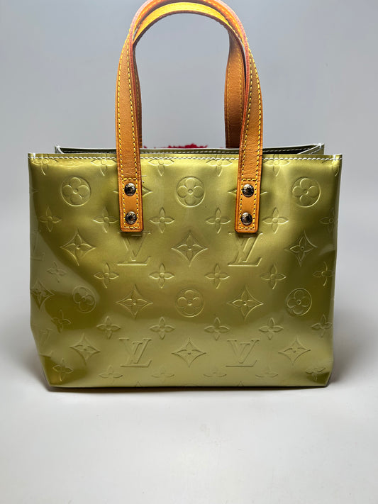 Louis Vuitton Reade PM Pistachio Green Vernis Leather Monogram Mini Tote
