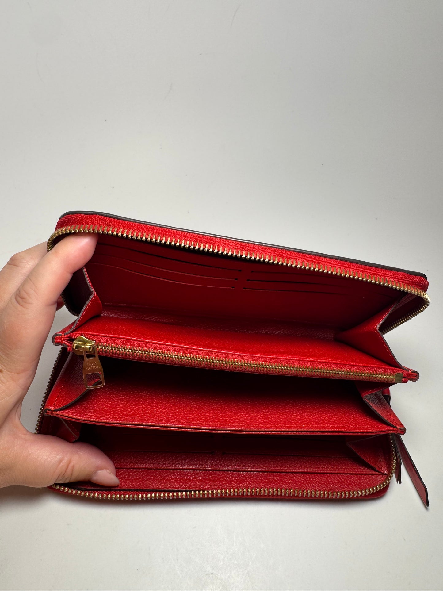 Louis Vuitton Empriente Zippy Wallet Cherry Red Leather