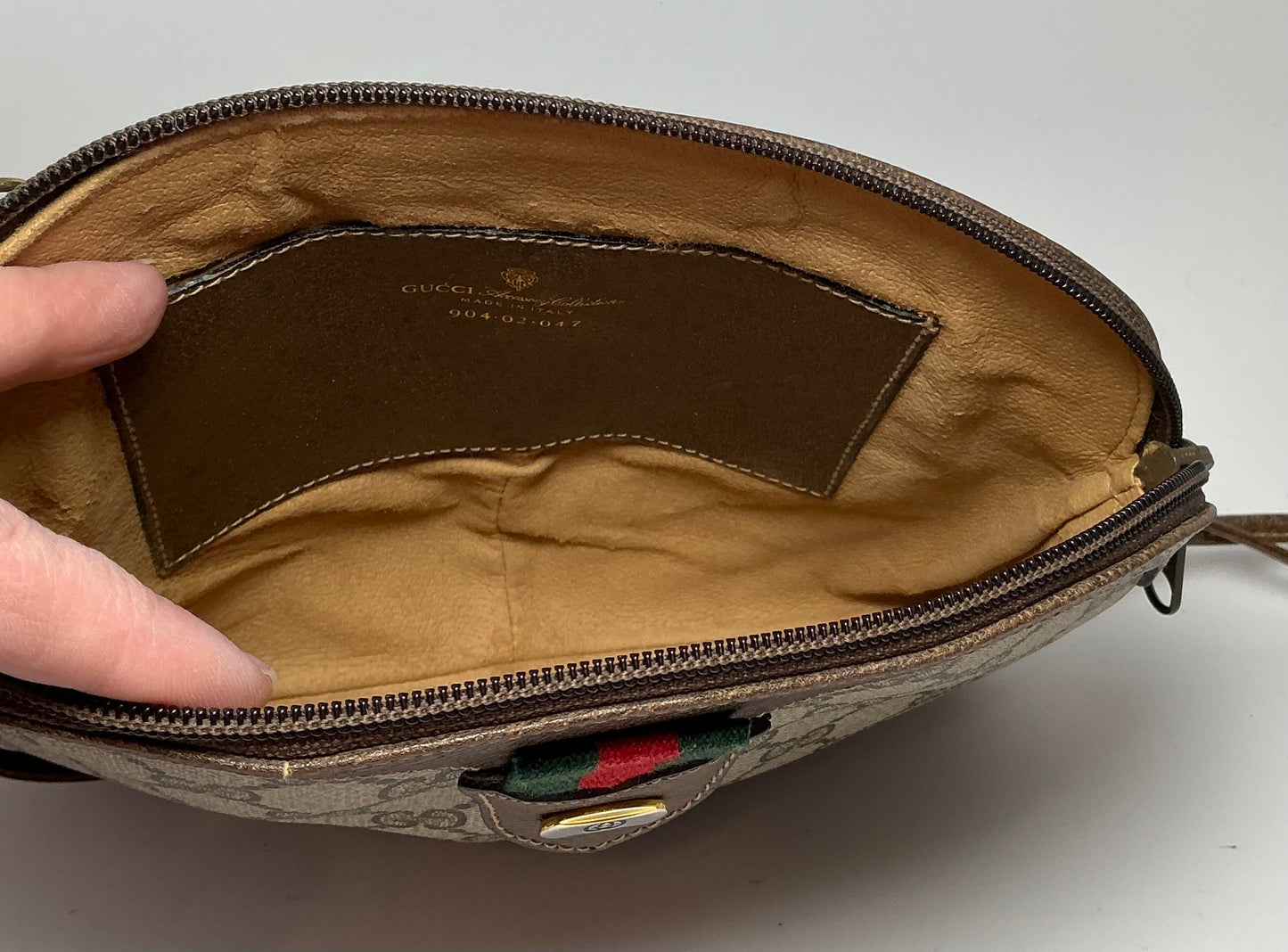 Gucci GG Supreme Web Canvas & Leather Crossbody
