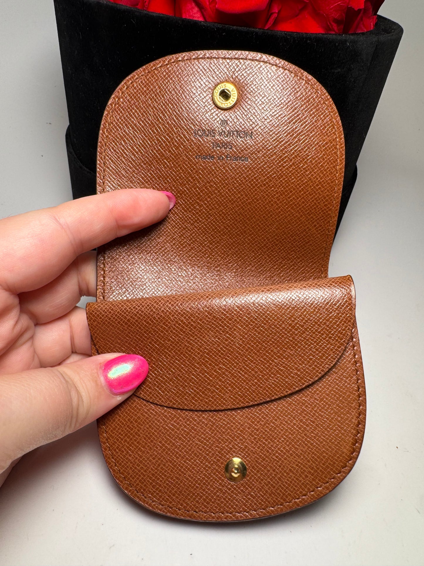 Louis Vuitton Monogram Porte Monnaie Gousset Coin Purse/Pouch