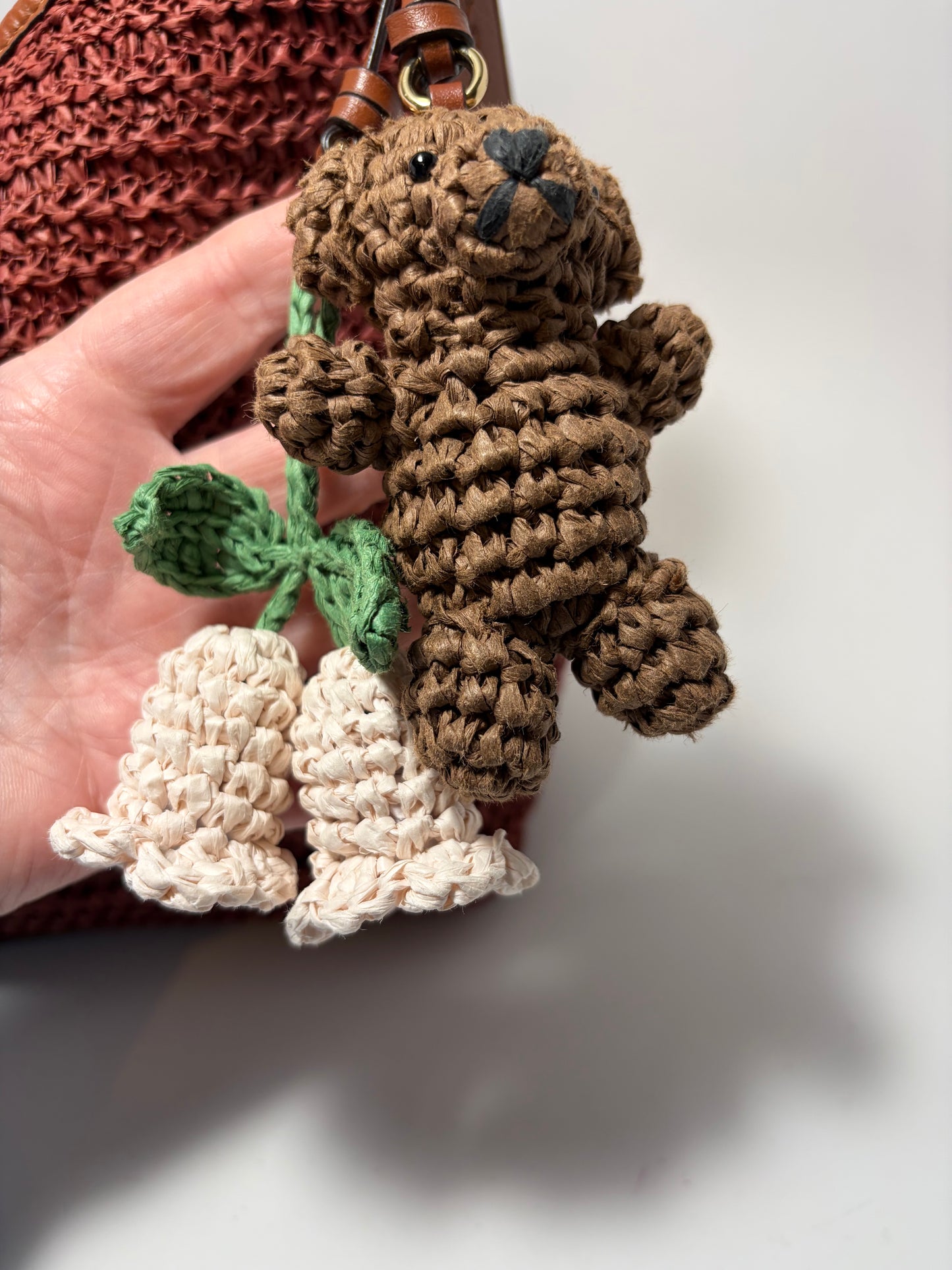 Coach Laurel Raffia With Bag Charms