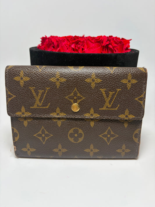Louis Vuitton Porte Tressor Etui Papier Monogram Trifold Wallet