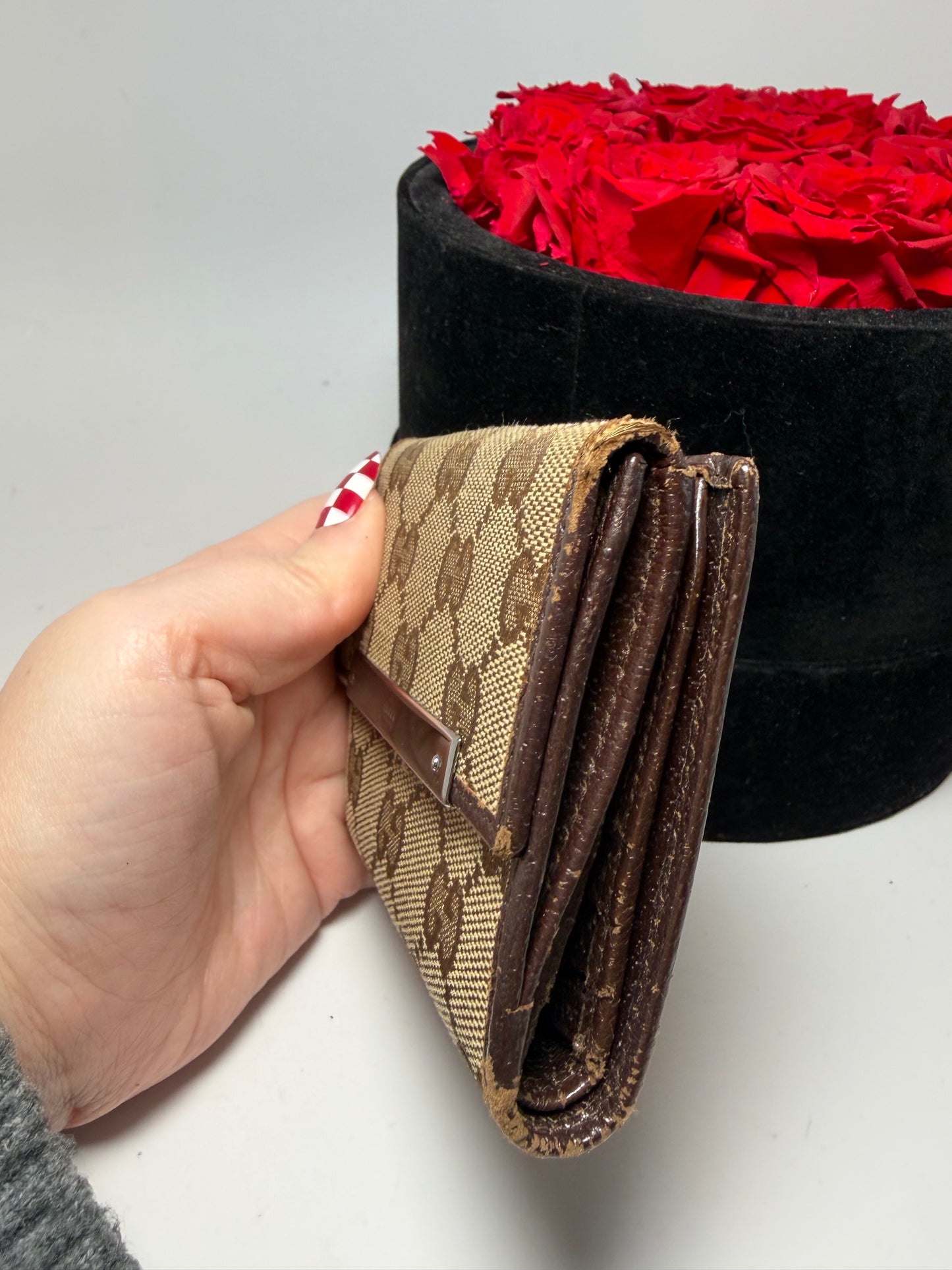 Gucci Canvas & Leather Compact Wallet