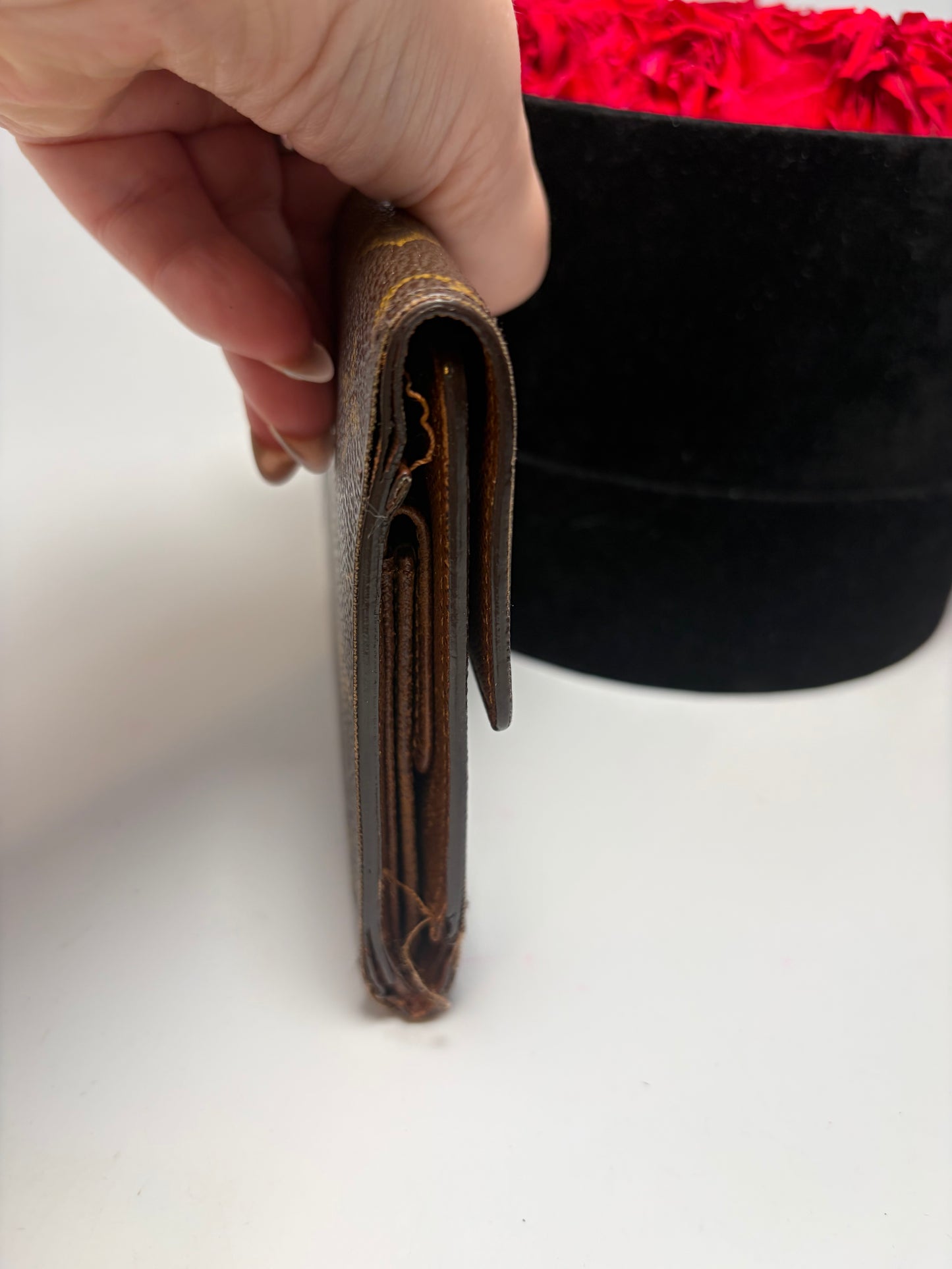 Louis Vuitton Porte Tressor Etui Papier Monogram Trifold Wallet