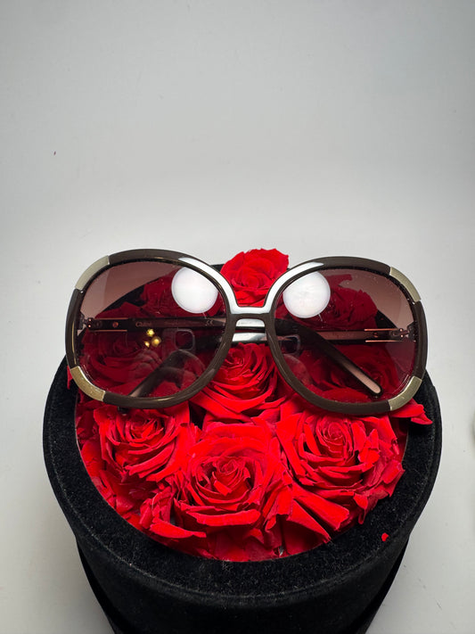 Chloé Myrte Oversized Sunglasses Burgundy