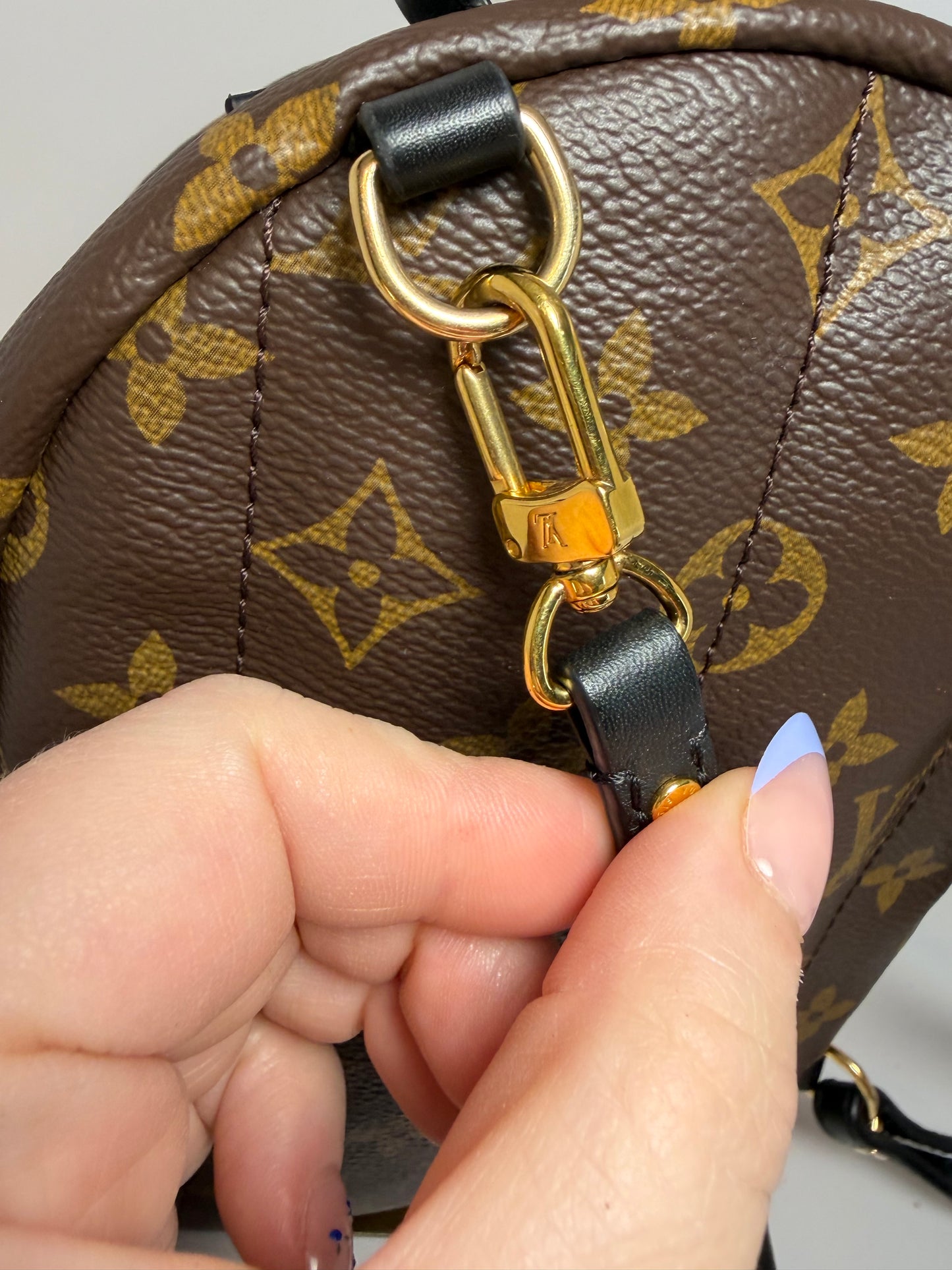 Louis Vuitton Palm Springs Mini Monogram Backpack & Crossbody w/COA
