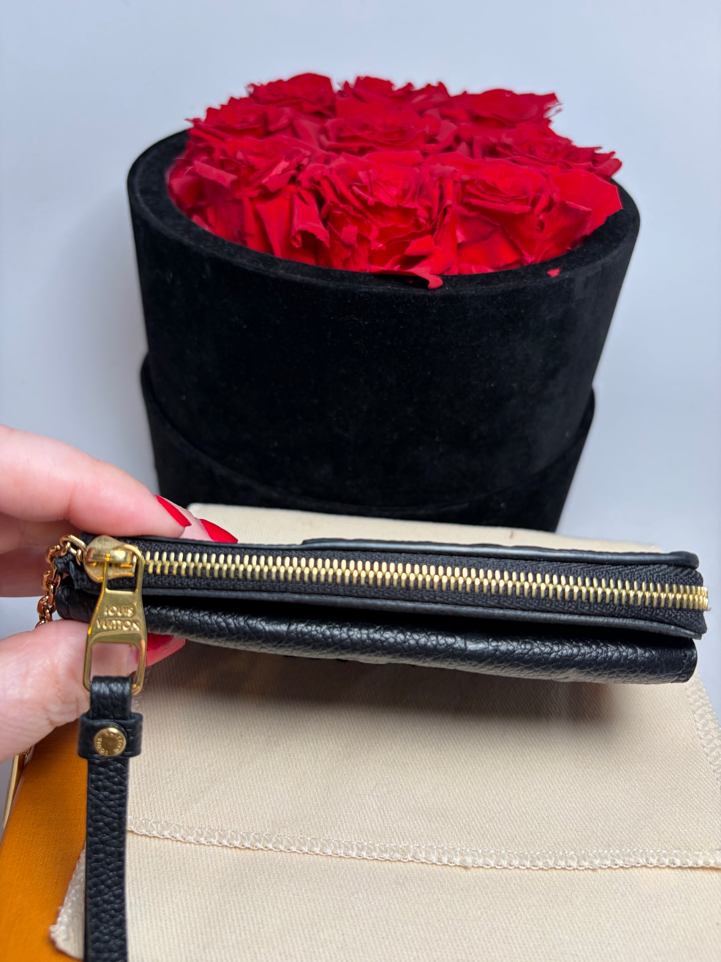 Louis Vuitton Black Empriente Leather Recto Verso Wallet/Key Cles