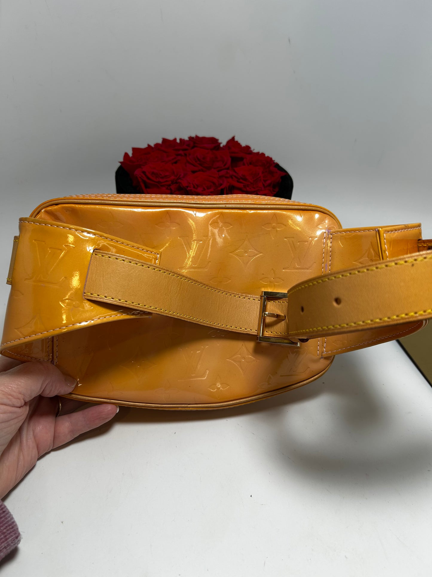 Louis Vuitton Gold Vernis Leather Fulton Waist Bag / Bum Bag