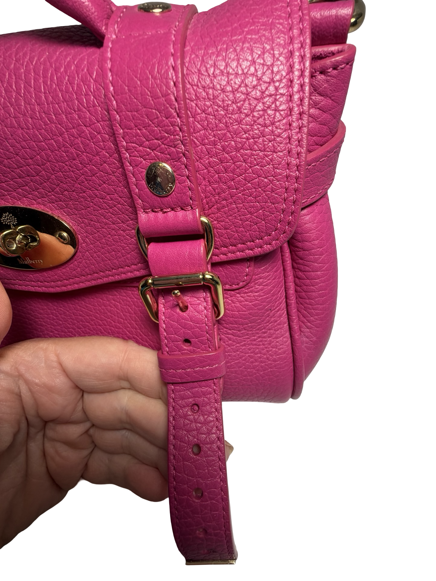 Mulberry Mini Alexa Hot Pink Leather