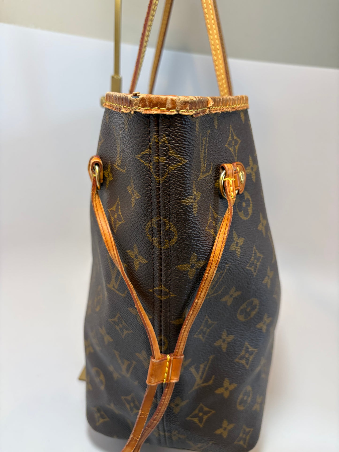 Louis Vuitton Neverfull MM Tote– My Heritage Monogram Custom Stripe & Initials Comes with Legit App COA