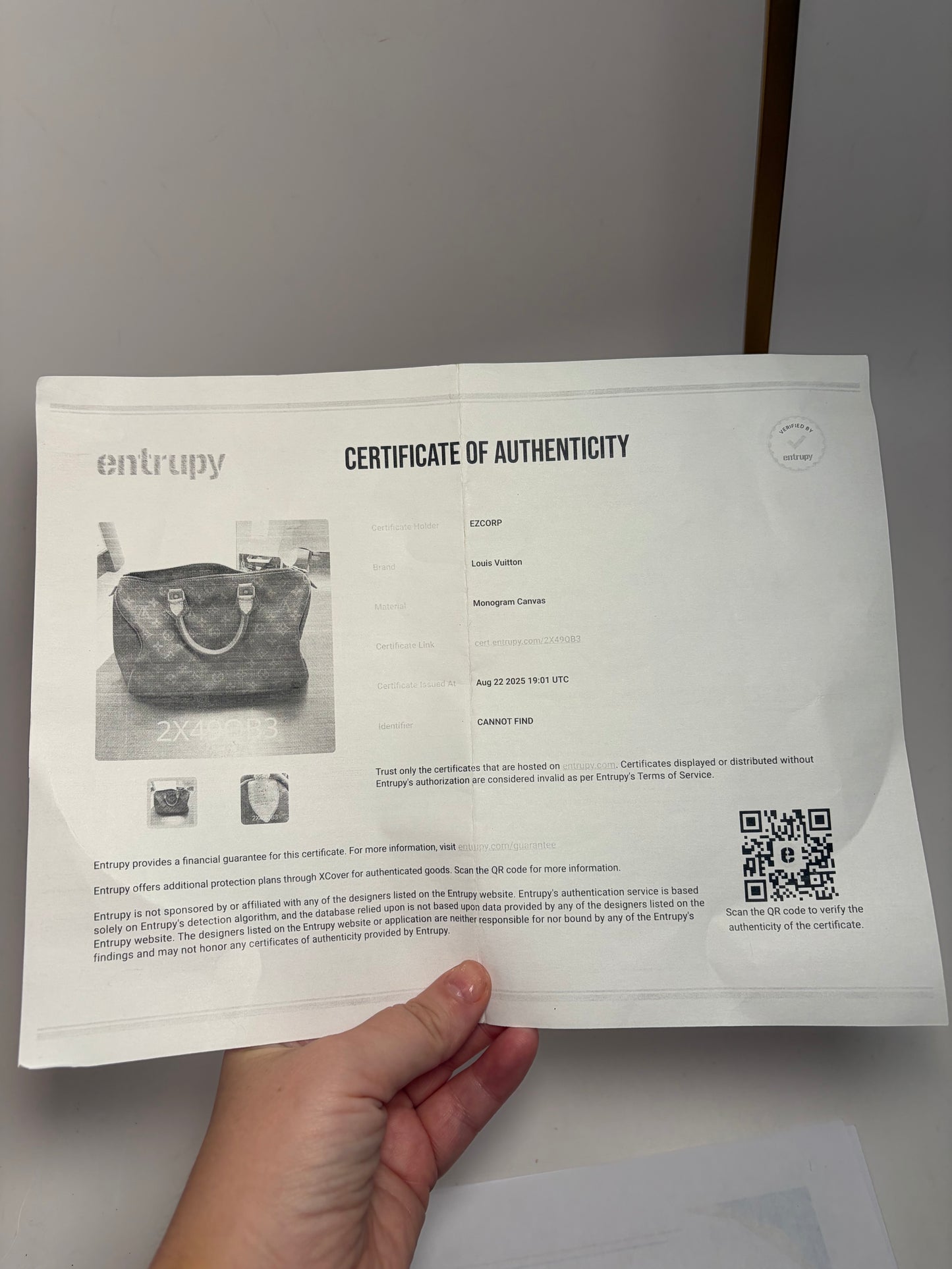 Louis Vuitton Speedy 30 Monogram w/Certificate of Authenticity
