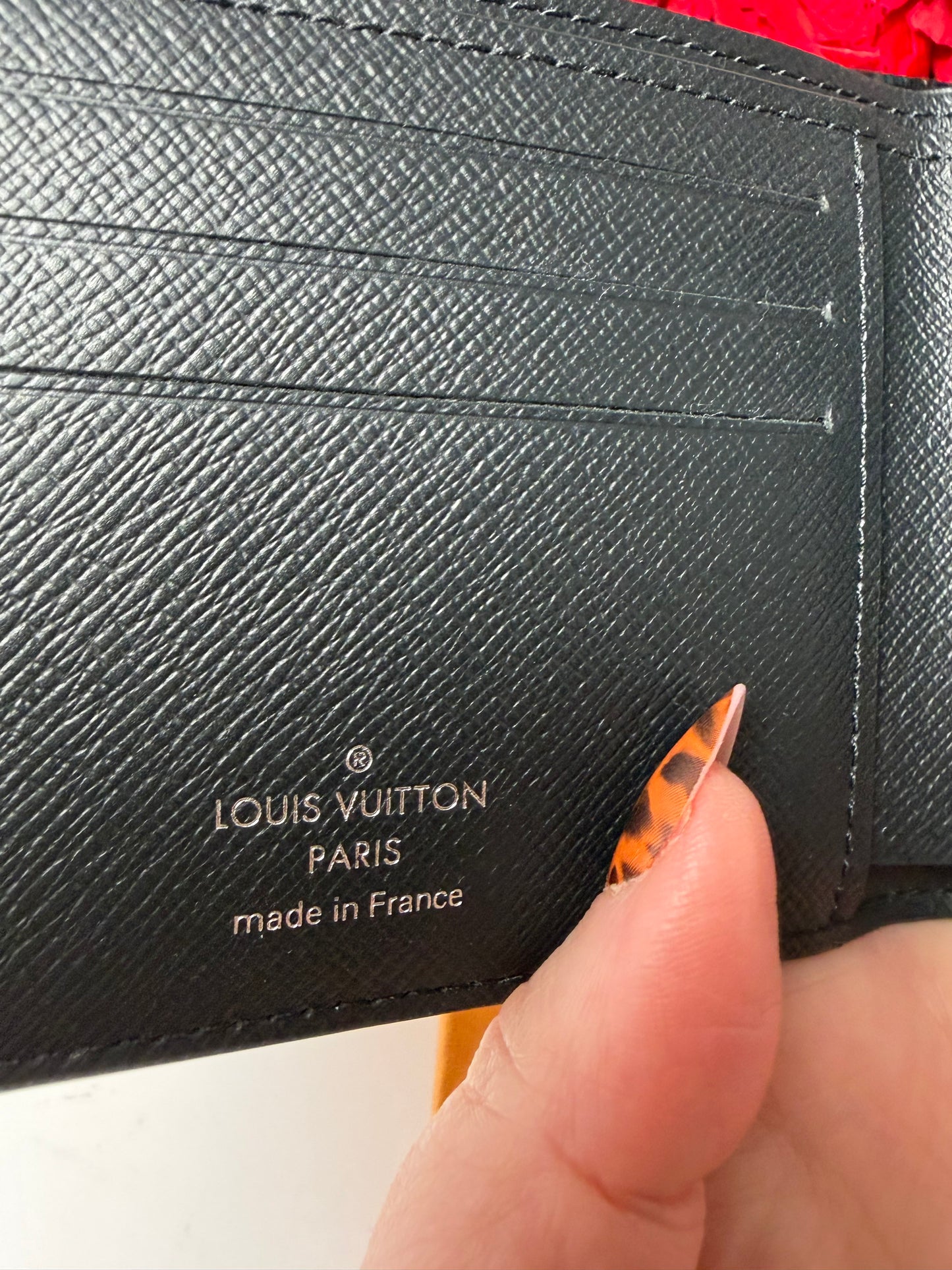Louis Vuitton Sunrise Monogram Eclipse Bifold Wallet Full Set with Box, Dust Bag & COA- Like New