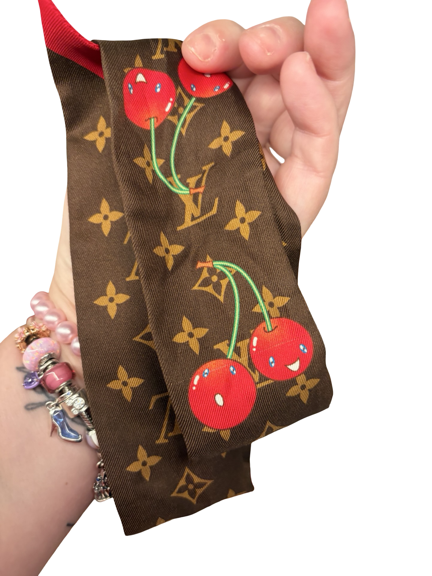 Louis Vuitton Murakami Cherry BB Bandeau Scarf w/COA