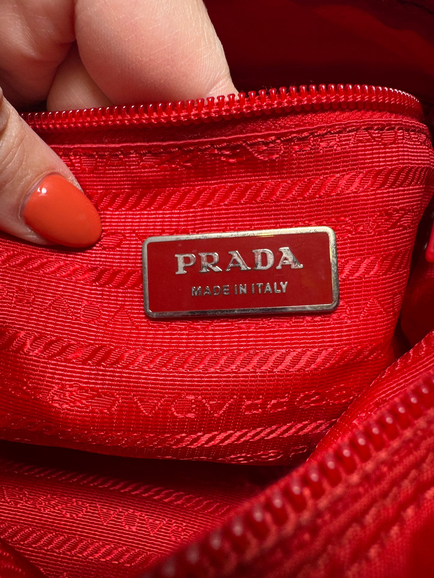 Prada Red Nylon Shoulder Bag/Crossbody