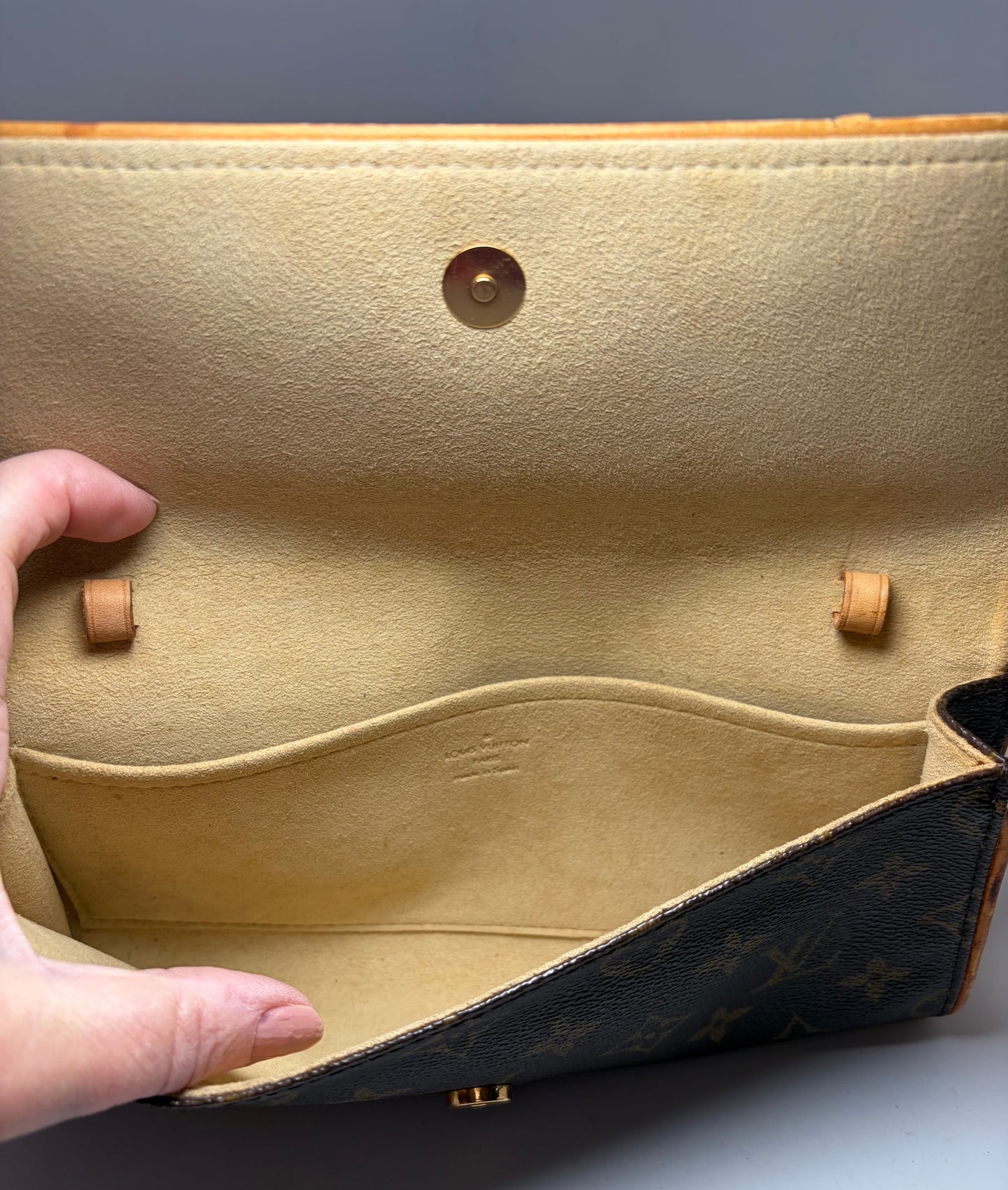 Louis Vuitton Monogram Pochette Twin GM Clutch FAIR condition