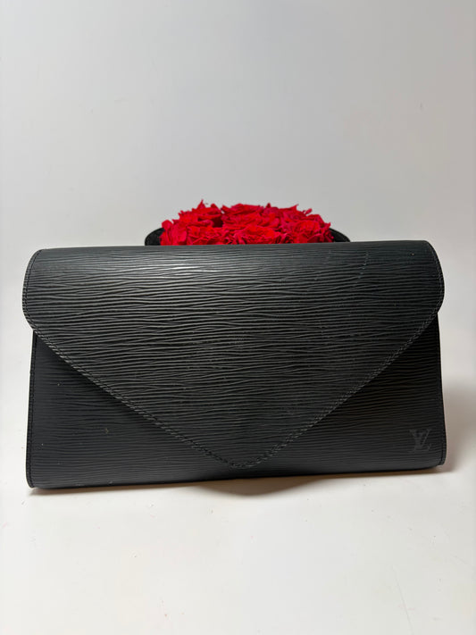 Louis Vuitton Epi Leather Art Deco Clutch Black