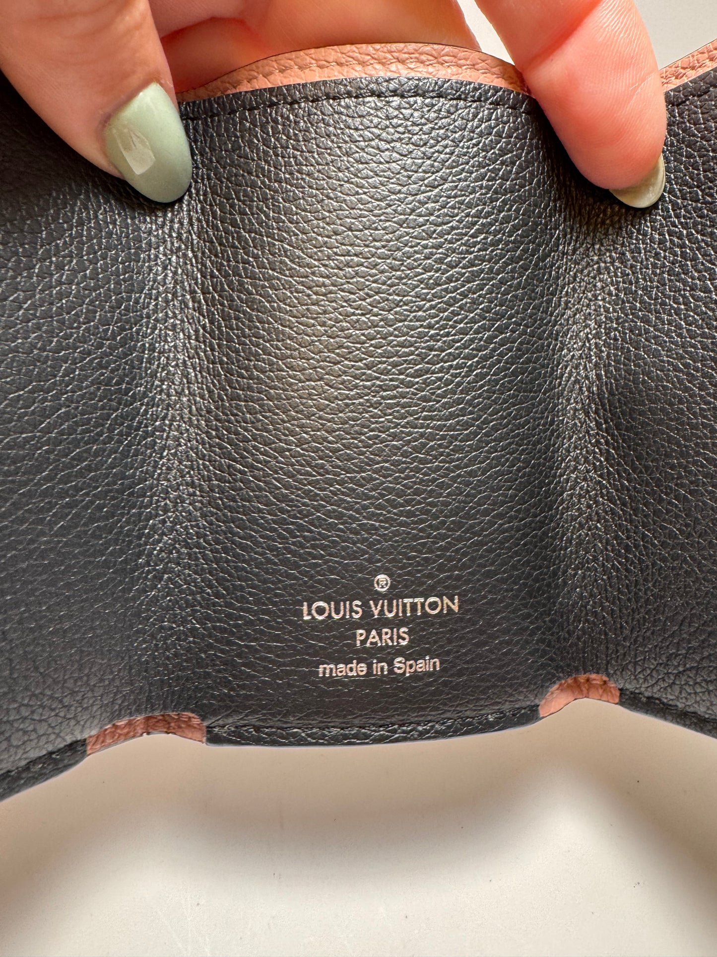Louis Vuitton Calfskin Lockmini Wallet Rose Ballerine Maito White Black