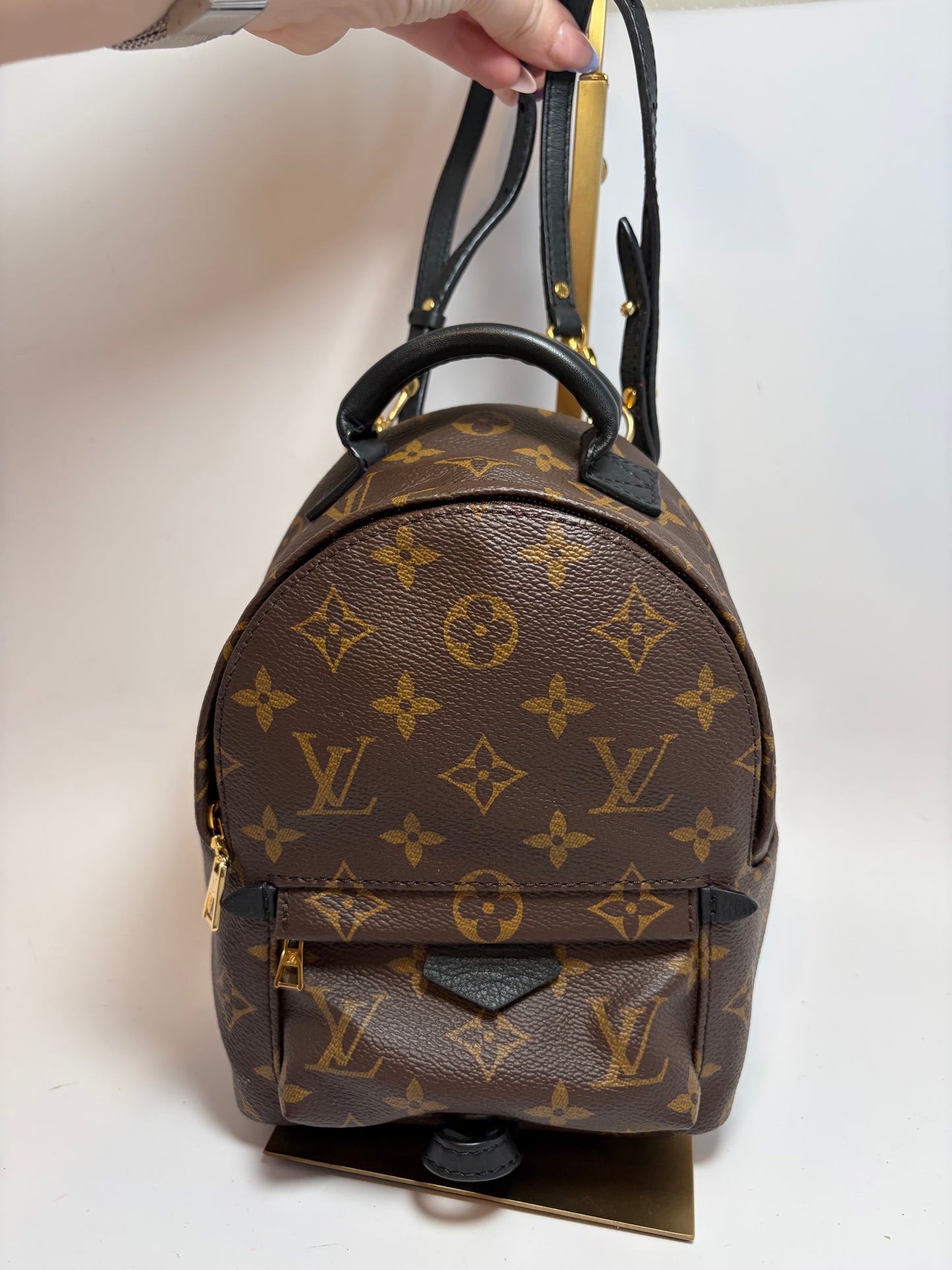 Louis Vuitton Palm Springs Mini Monogram Backpack & Crossbody w/COA