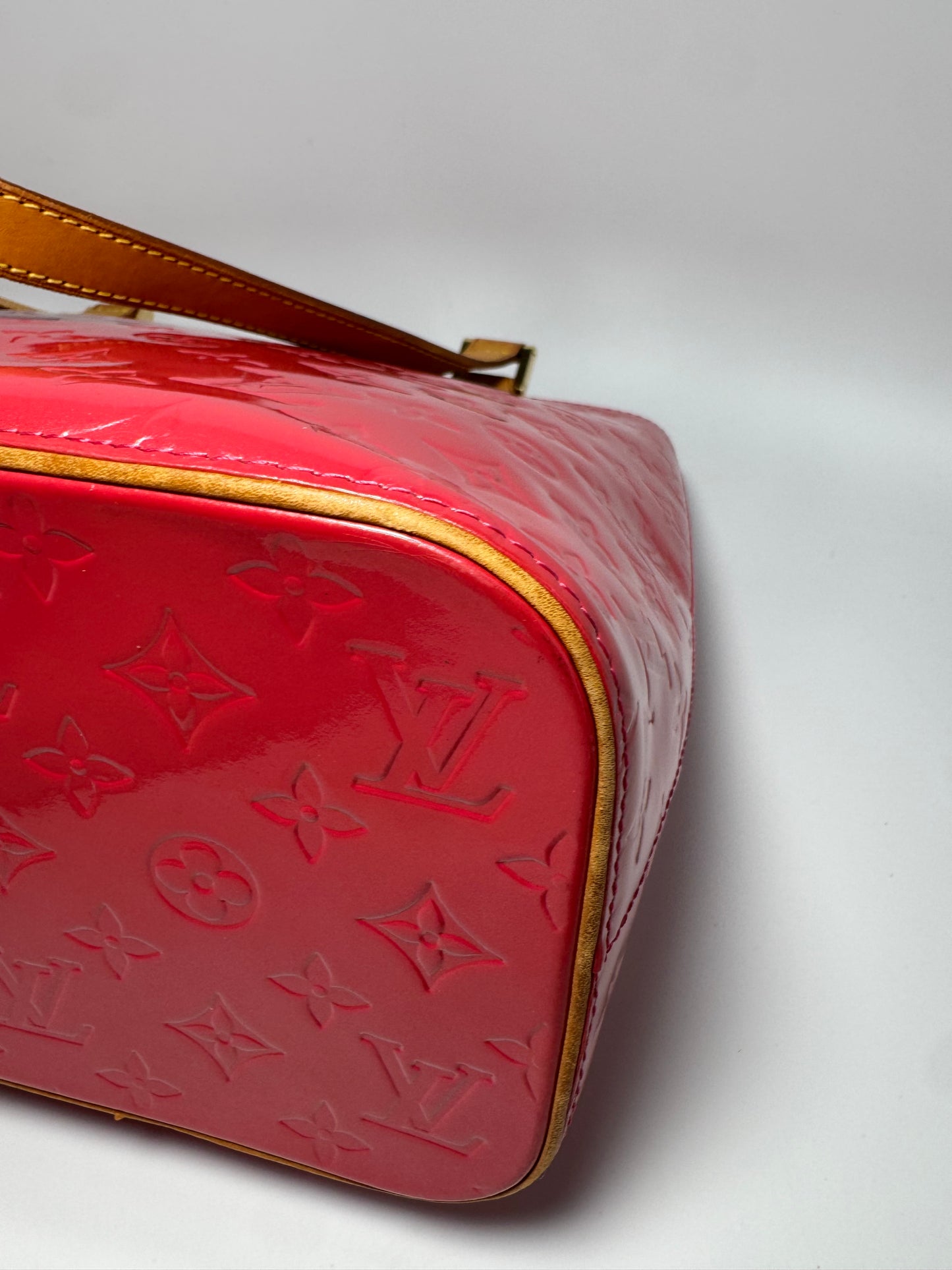 Louis Vuitton Houston Hand Bag Vernis Leather Hot Pink/Raspberry