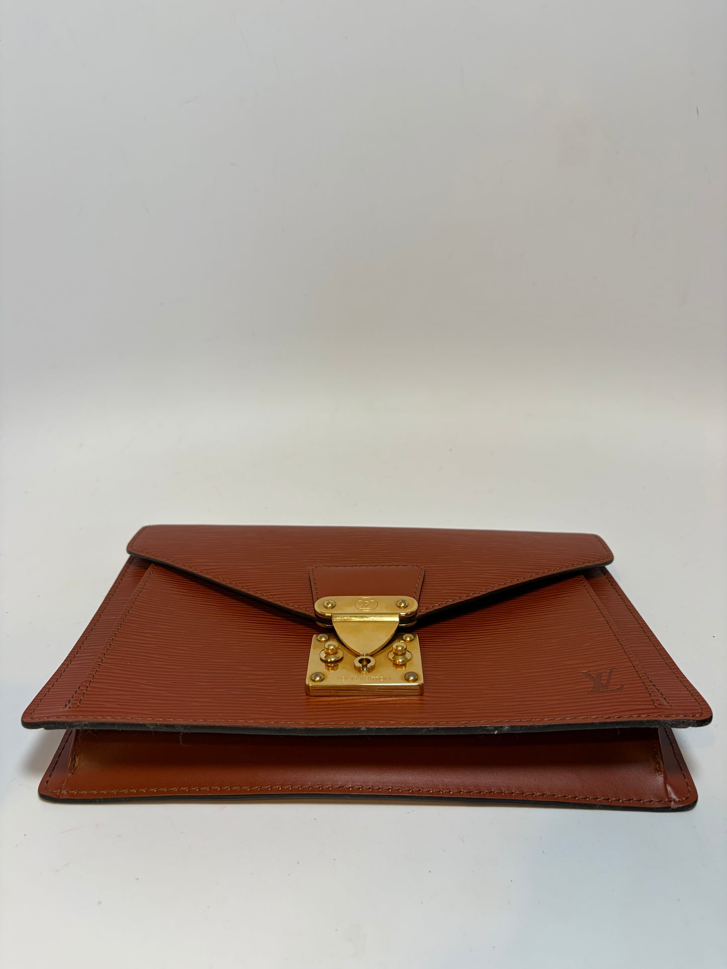 Louis Vuitton Pochette Sellier Draggone Clutch/Wristlet Kenyan Fawn Brown Epi Leather