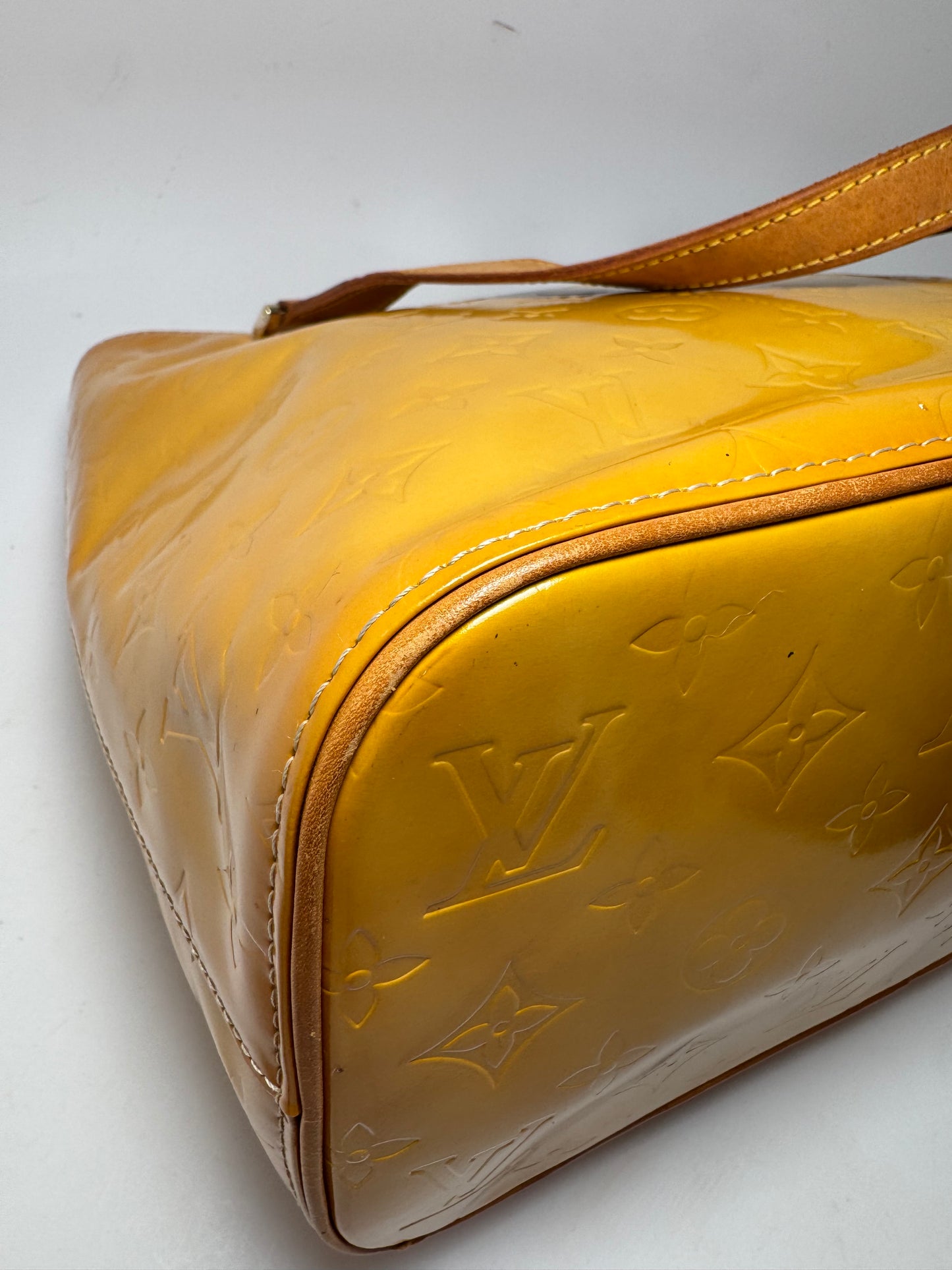 Louis Vuitton Houston Tote Sunset Gold Vernis Leather Monogram