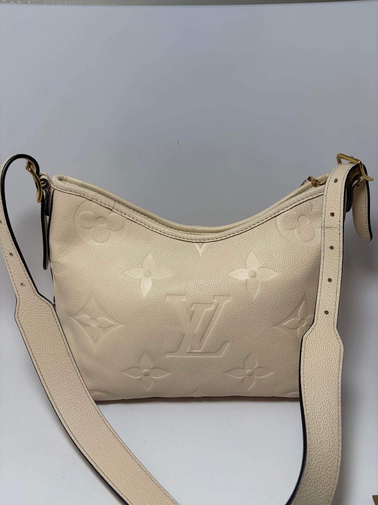 Louis Vuitton Caryall PM Monogram Empriente Leather Shoulder Bag/Crossbody in Cream
