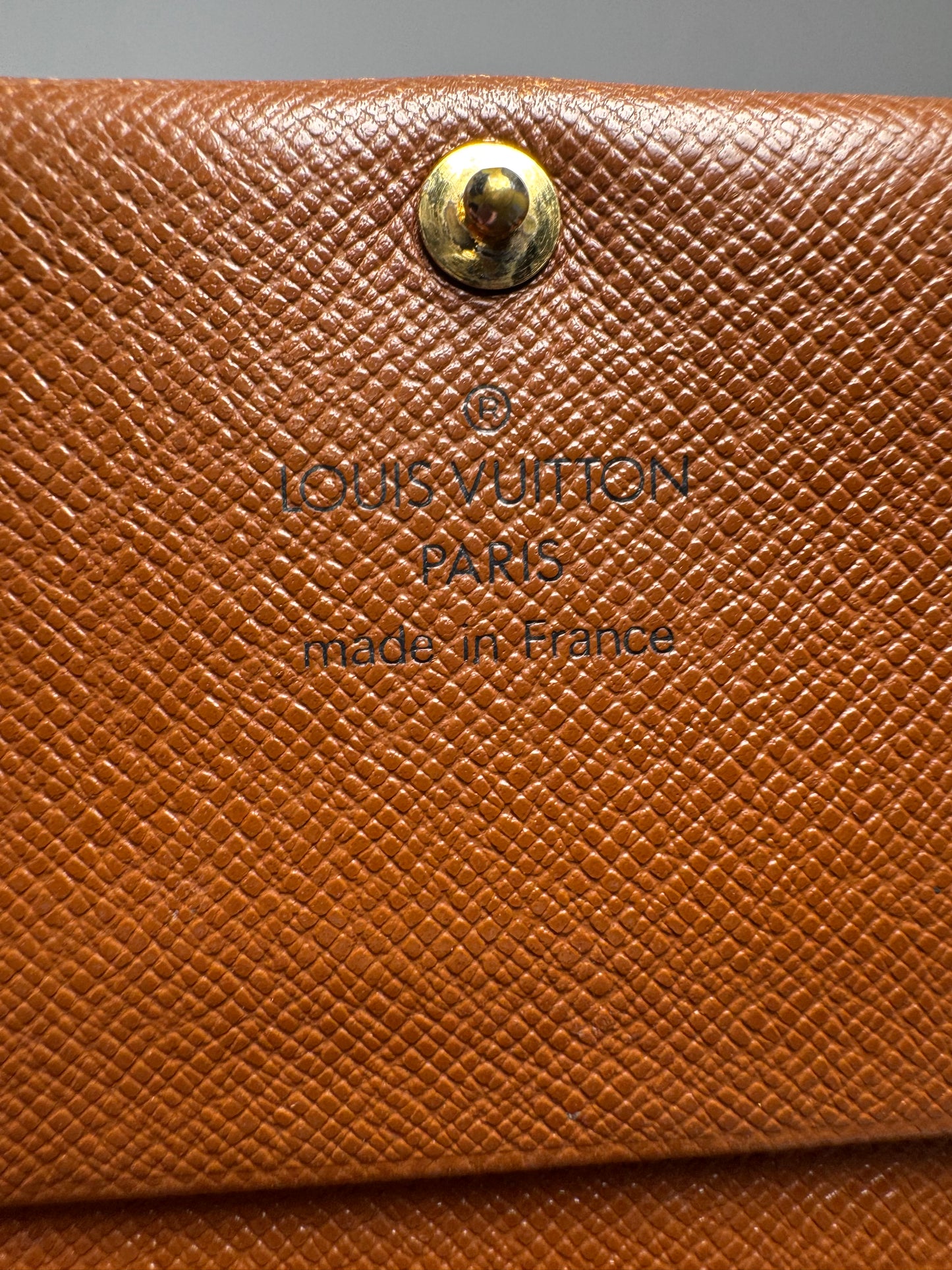 Louis Vuitton Porte Monnaie Tresor Monogram Compact Wallet, Made in France January 2003