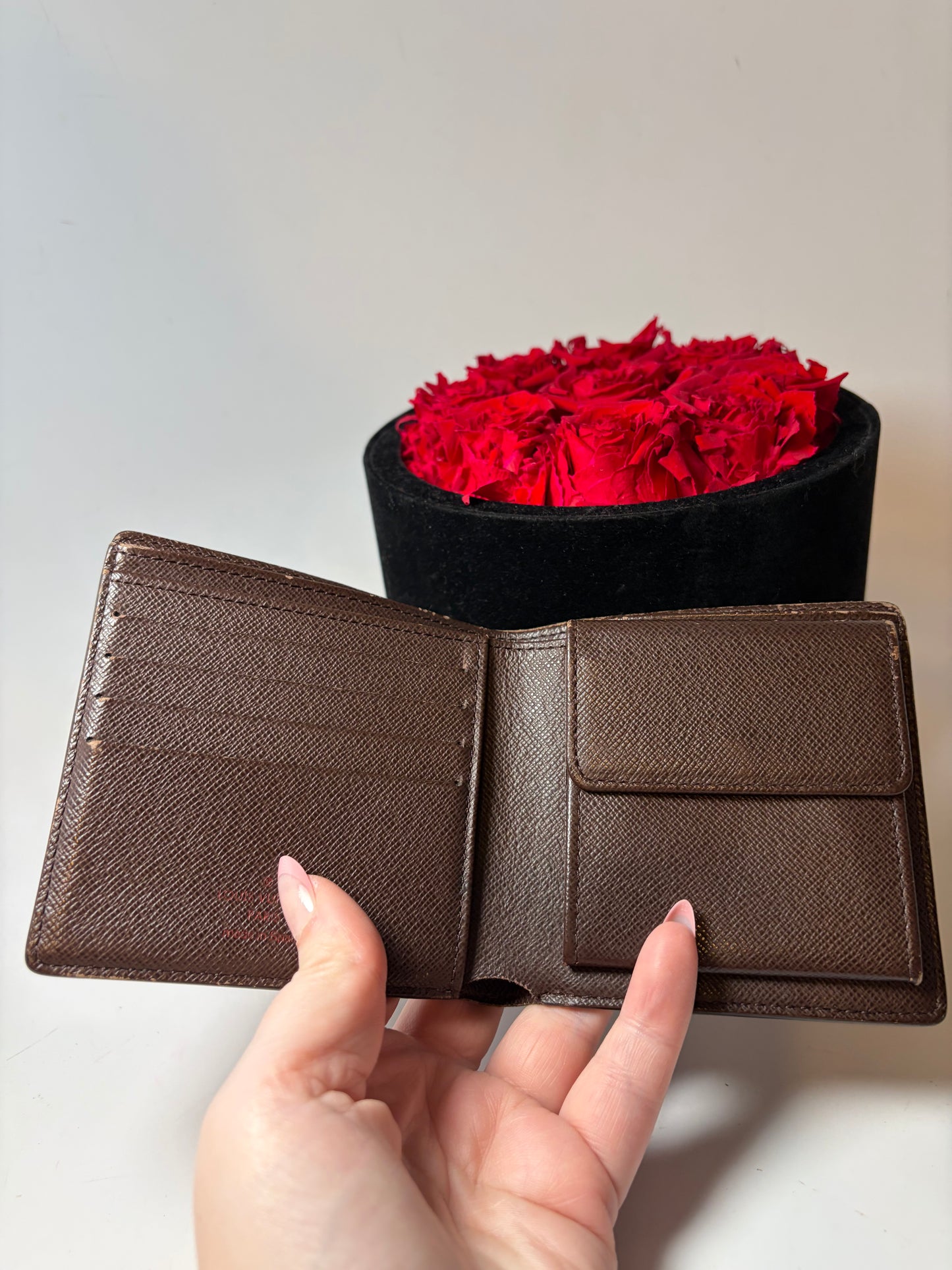 Louis Vuitton Damier Ebene Portefeuille Marco Bifold Wallet
