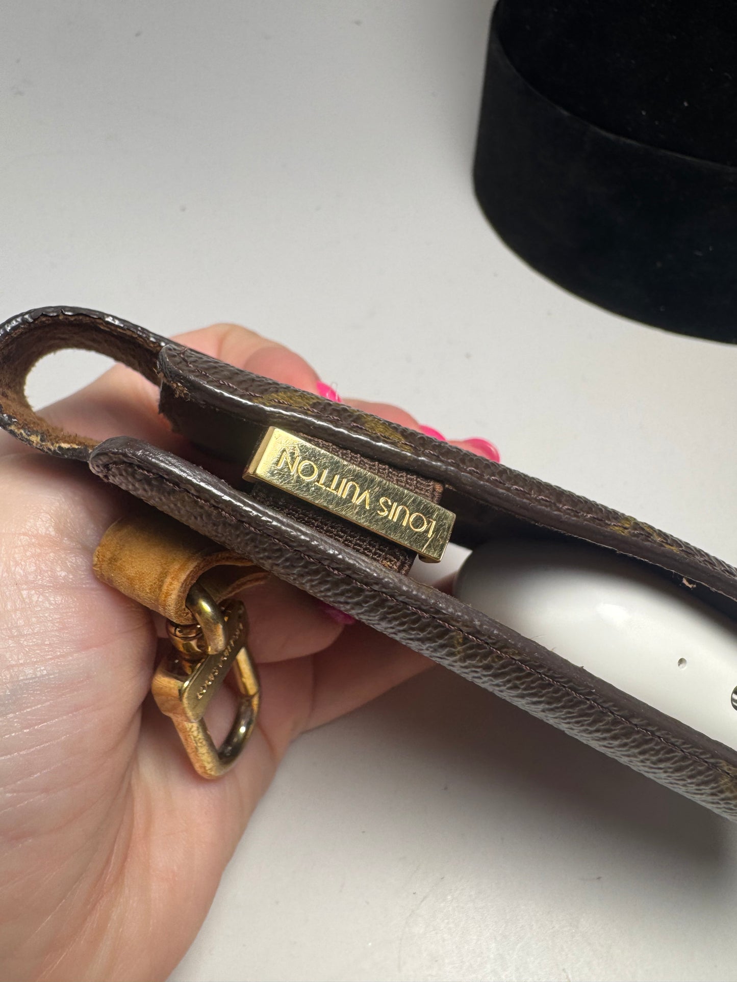 Louis Vuitton Vintage Monogram Phone Case/Holder w/Key Clip