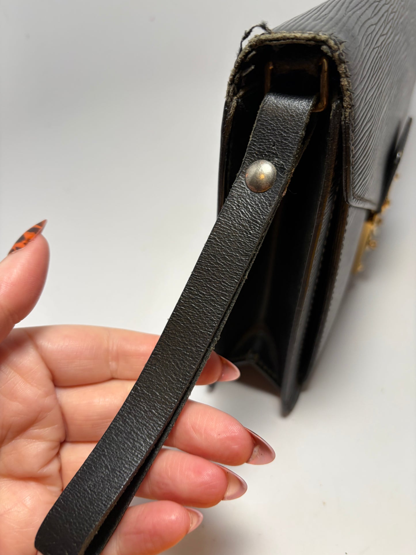 Louis Vuitton Black Epi Leather Pochette Sellier Draggone Clutch Bag
