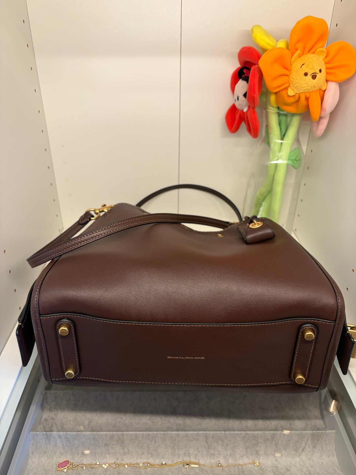 Coach Rogue 31 Maple & Brass w/shoulder straps, crossbody strap & dust bag- Like New