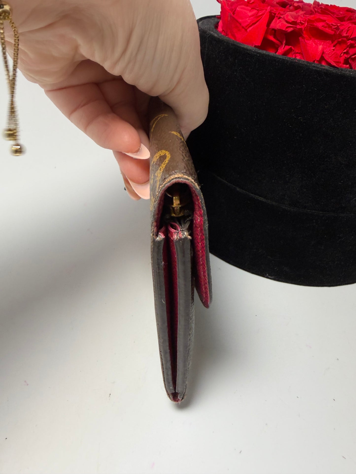 Louis Vuitton Emilie Raspberry Red Monogram Wallet