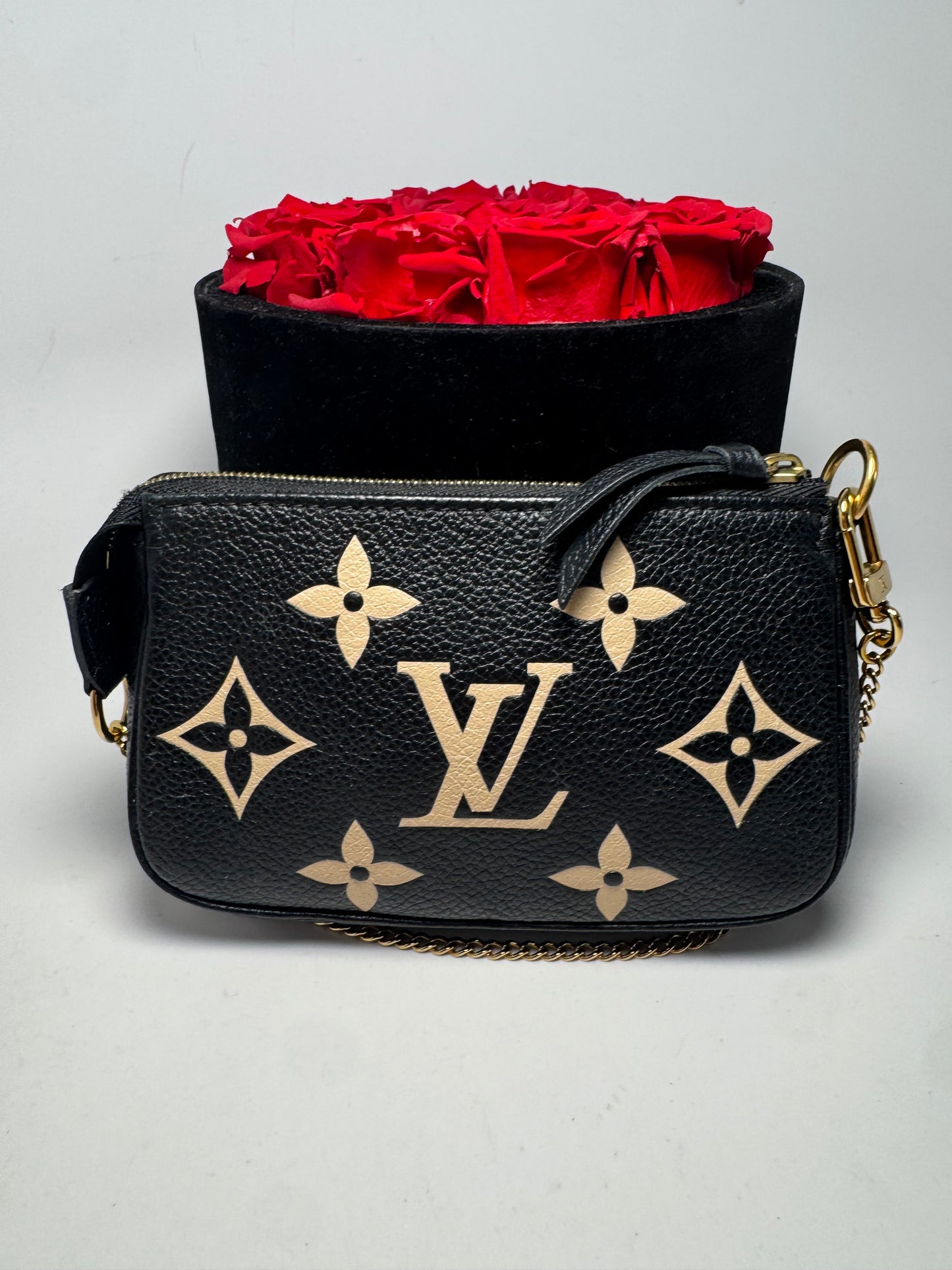 Louis Vuitton Empriente Bicolor Black & Cream Mini Pochette w/Gift Box w/COA from Authentic Detective
