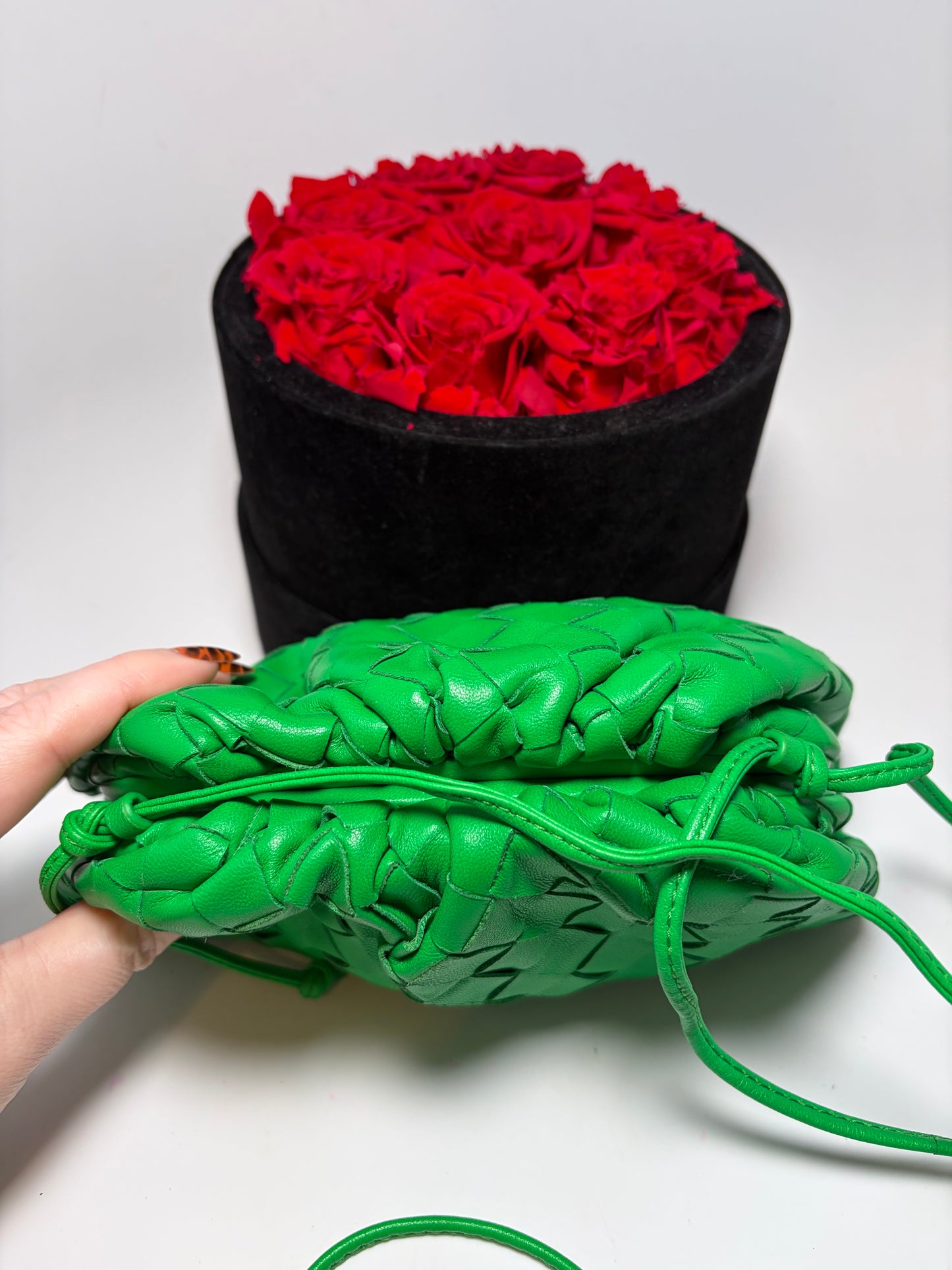 Bottega Veneta Mini Intrecciato Nappa Leather Clutch/Crossbody Pouch with Dust Bag & COA