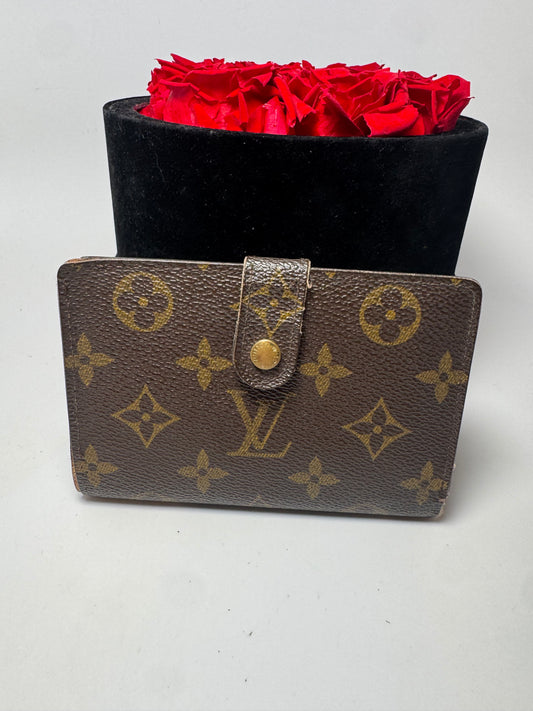 Louis Vuitton French Purse Kiss Lock Monogram Wallet- Fair Condition