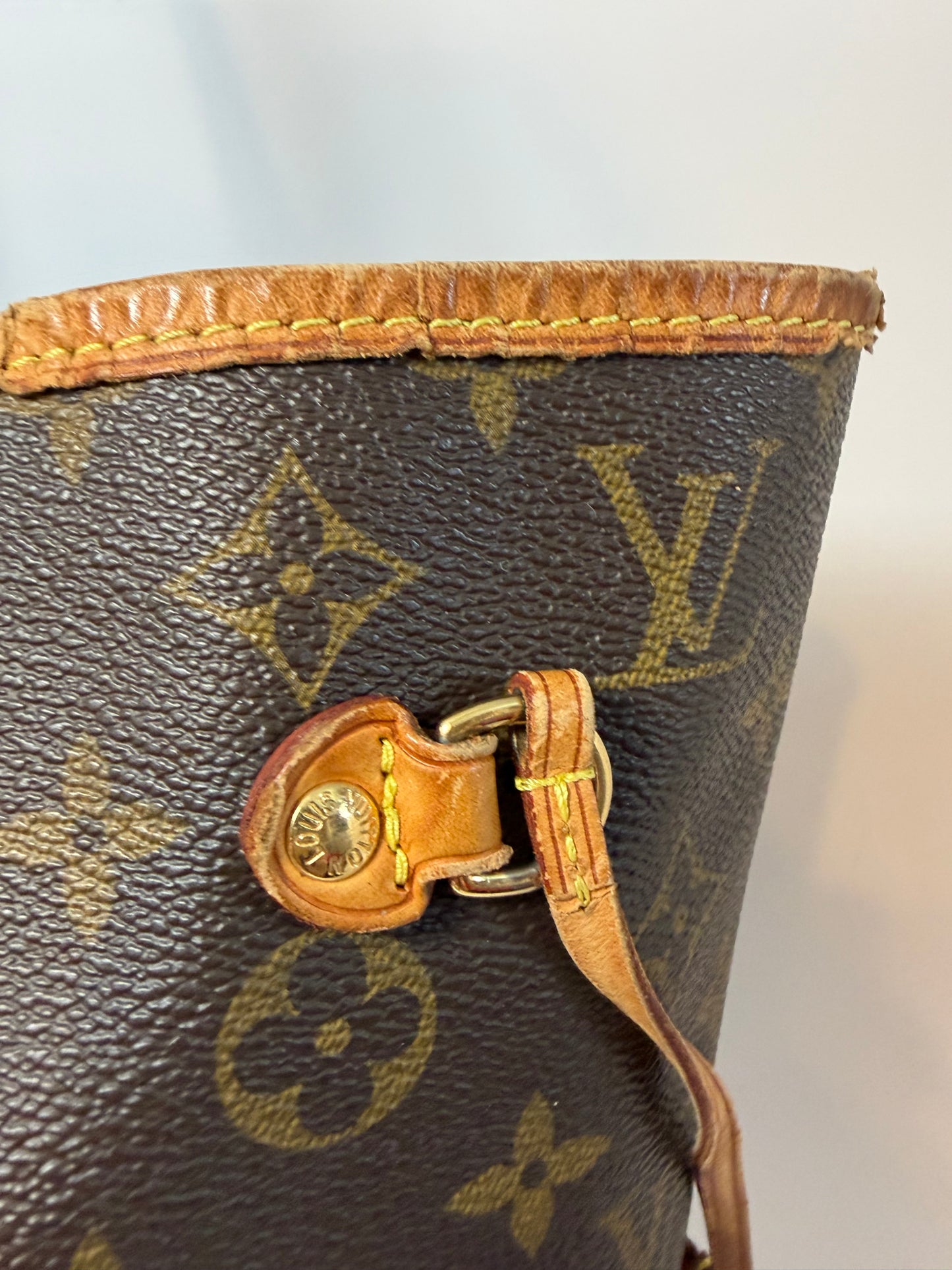 Louis Vuitton Neverfull MM Tote– My Heritage Monogram Custom Stripe & Initials Comes with Legit App COA