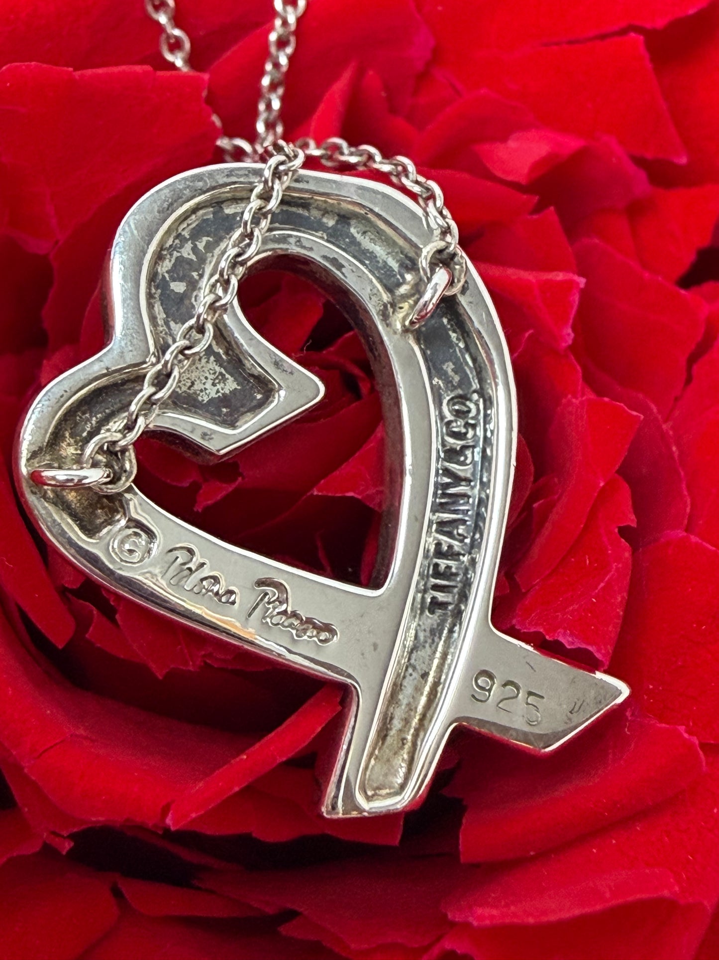 Tiffany & Co Paloma Picasso Loving Heart Sterling Silver Necklace