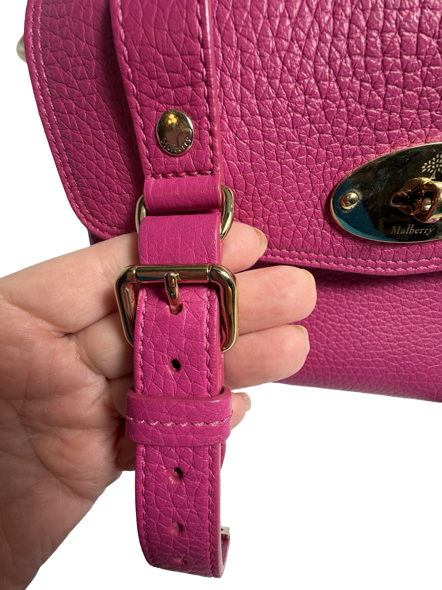 Mulberry Mini Alexa Hot Pink Leather